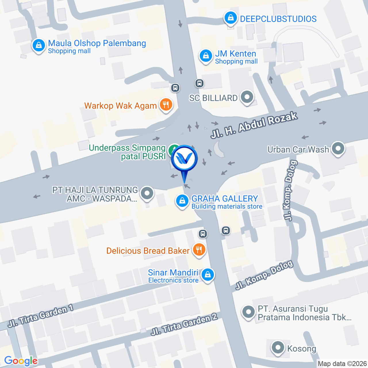 Peta Lokasi JL. R. SUKAMTO (SIMPANG PATAL), PALEMBANG