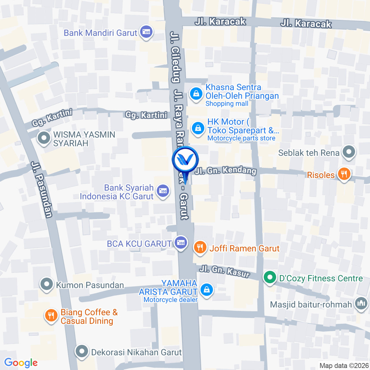 Peta Lokasi Bando JL. Ciledug, Garut