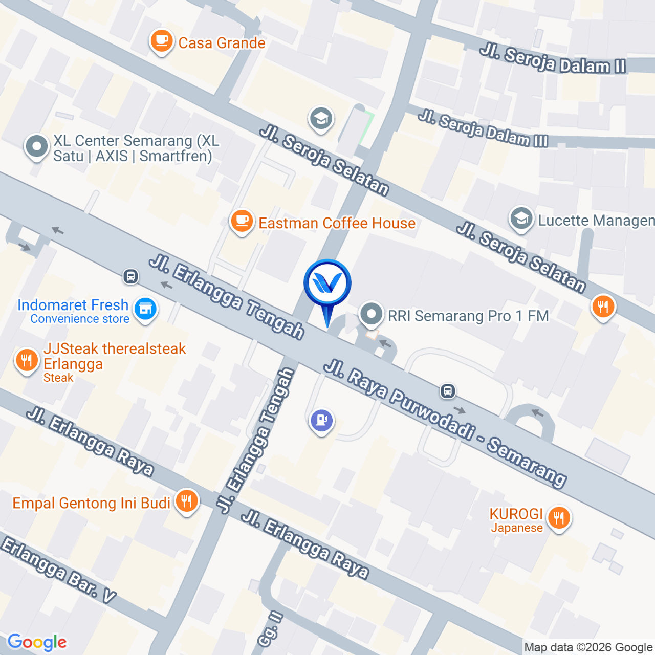 Peta Lokasi JL. Ahmad Yani halaman RRI, Semarang