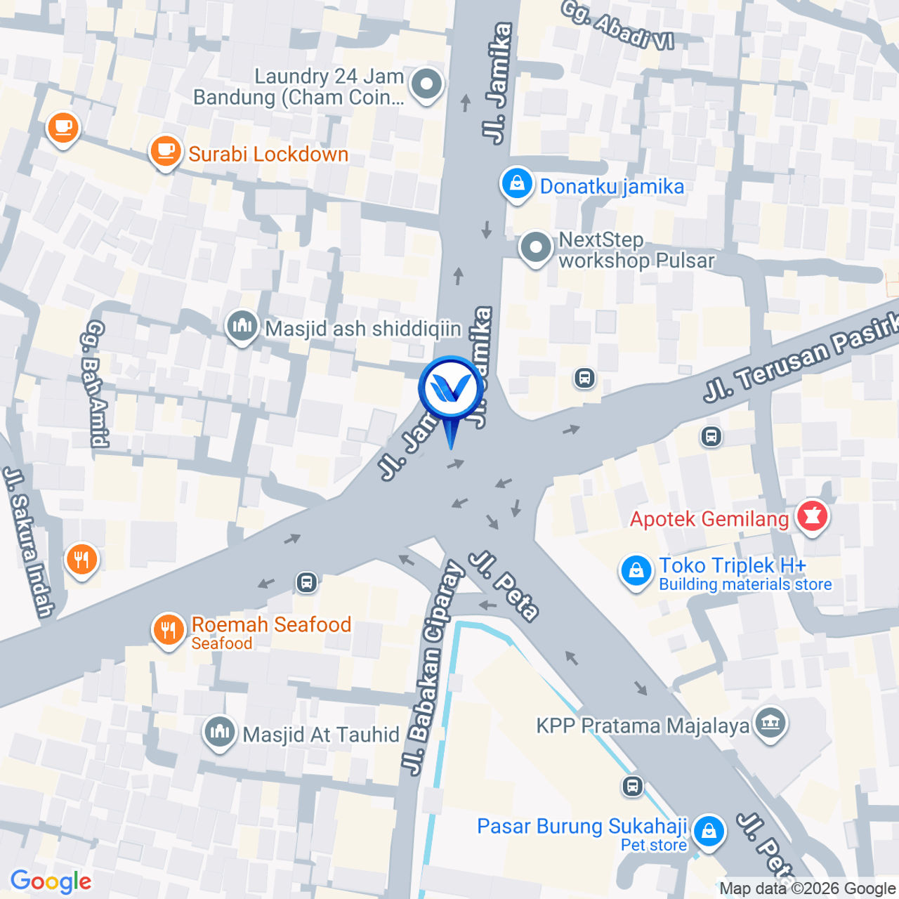 Peta Lokasi JL. Jamika No. 70, Bandung