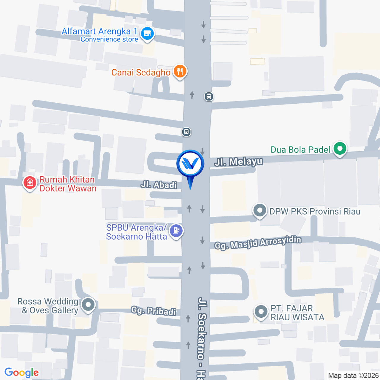 Peta Lokasi JL. SOEKARNO HATTA, DEPAN MARKAS PKS, PEKANBARU