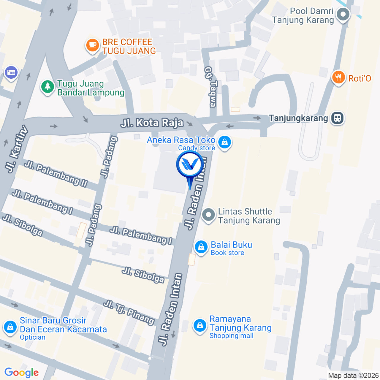 Peta Lokasi JL. RADEN INTAN DEPAN RAMAYANA DEPT STORE / PASAR TENGAH, BANDAR LAMPUNG
