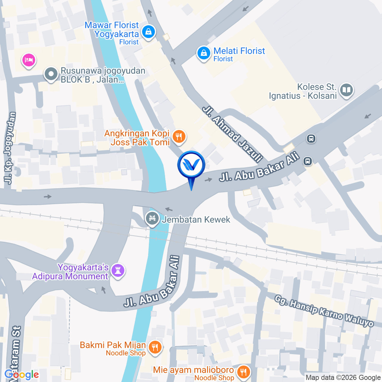 Peta Lokasi Jl. Abu Bakar Ali, Yogyakarta