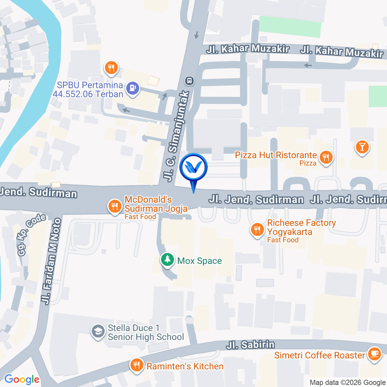 Peta Lokasi Jl. Jendral Sudirman, Yogyakarta