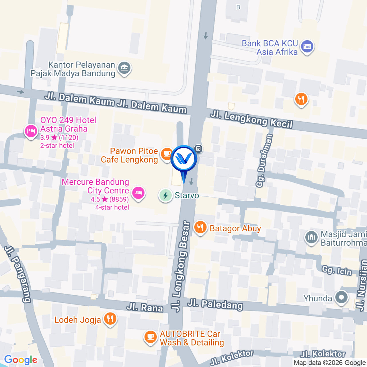 Peta Lokasi JL. Lengkong Besar, Bandung