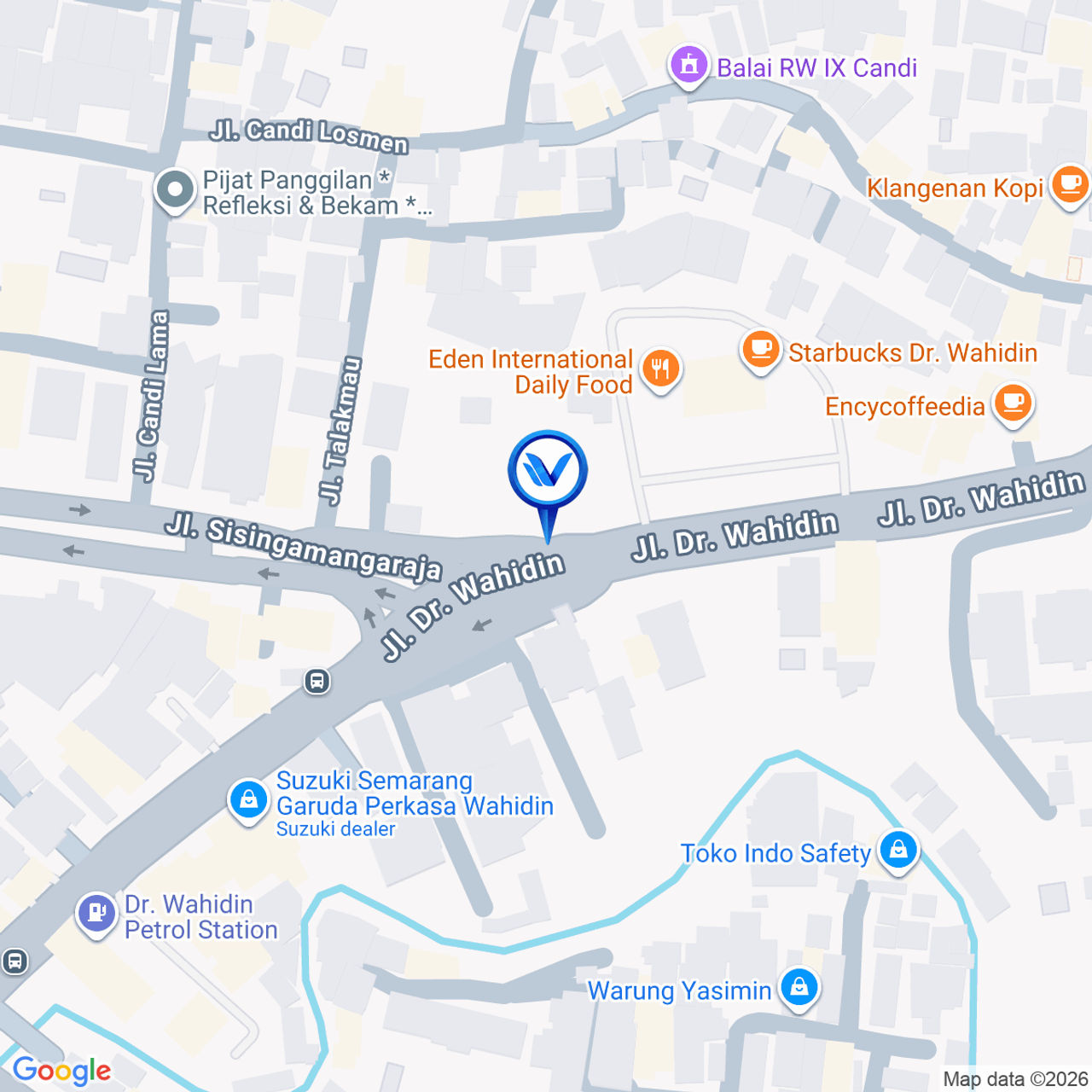 Peta Lokasi Jl. Dr. Wahidin (Depan Fish & Co), Semarang