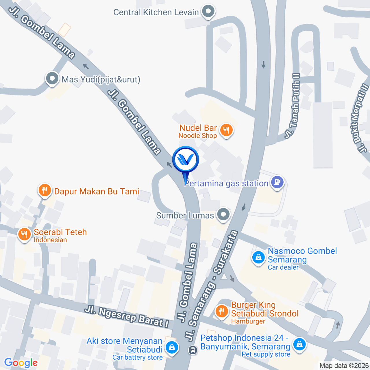 Peta Lokasi Jl. Setiabudi (Turunan Gombel Golf), Semarang
