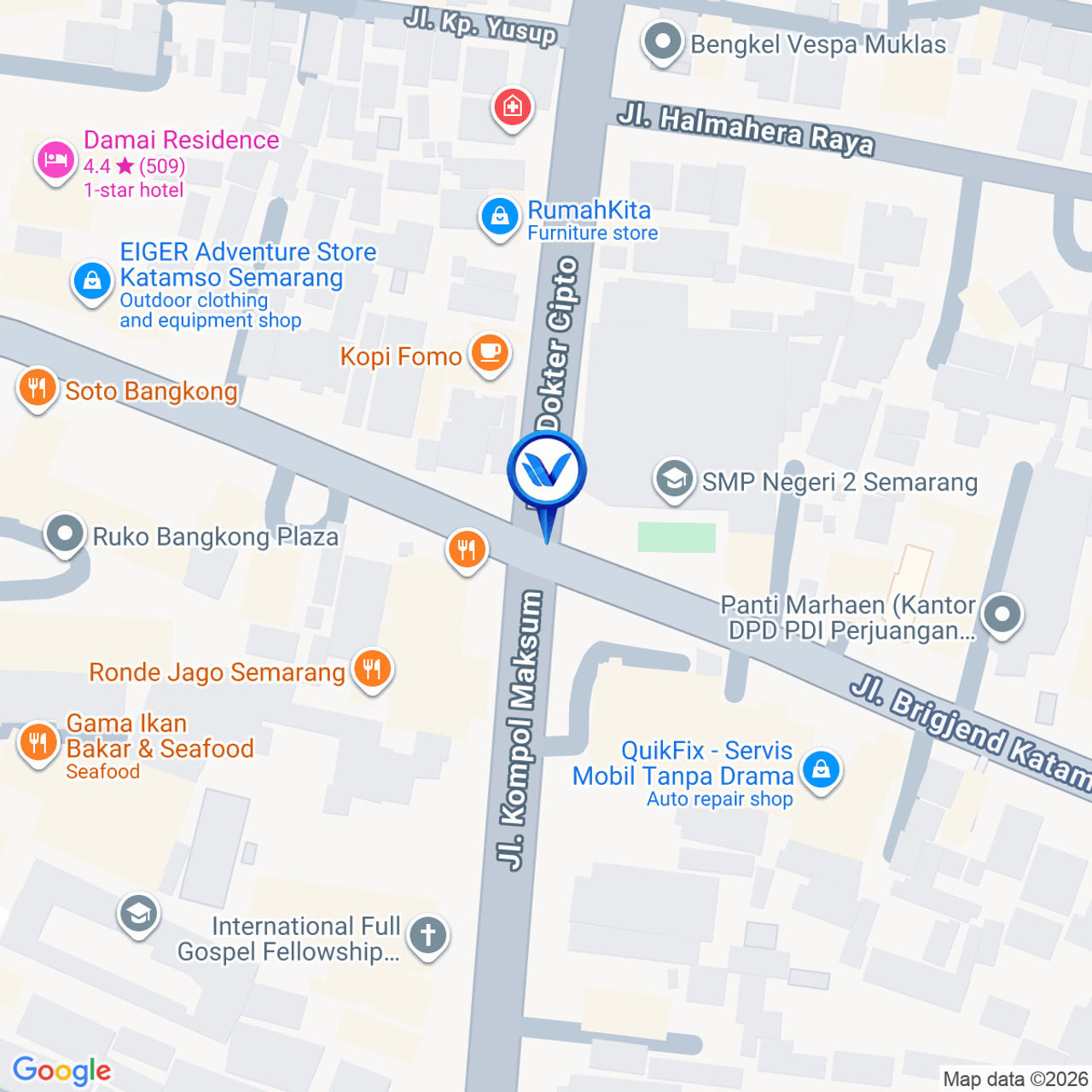 Peta Lokasi Jl. Dr. Cipto (Perempatan Milo SMP 2 Semarang), Semarang