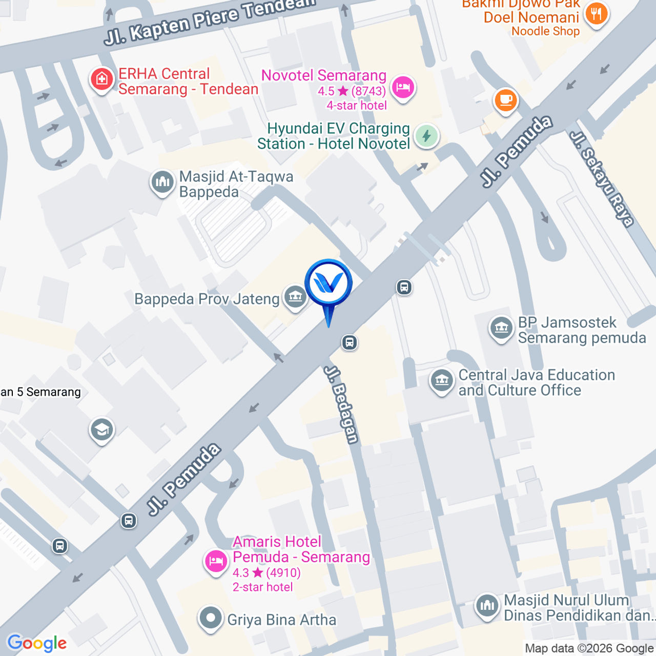 Peta Lokasi Jl. Pemuda (Samping Amaris - Paragon City), Semarang