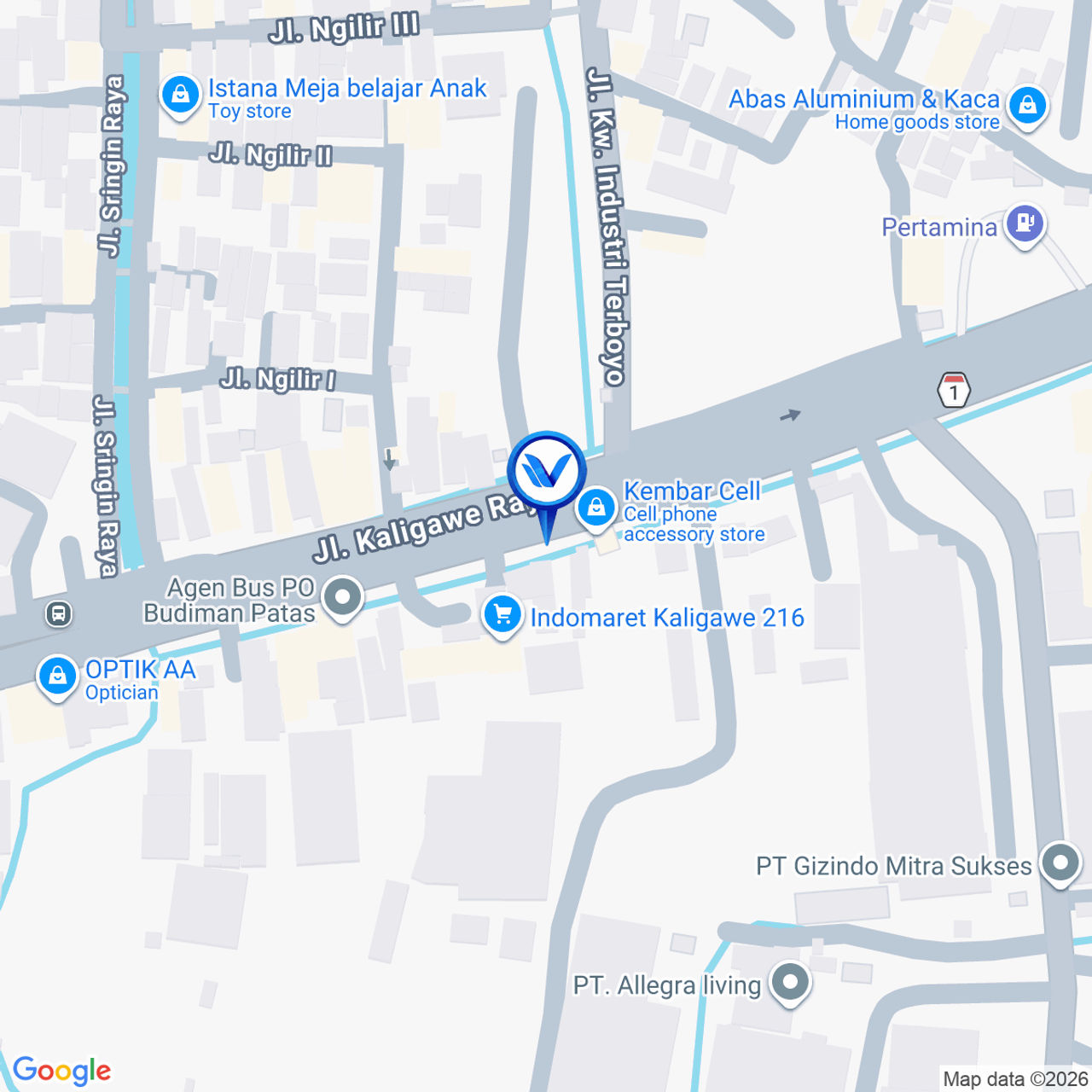 Peta Lokasi Jl. Raya Kaligawe (Depan Kawasan Industri Terboyo Barat - LIK), Semarang