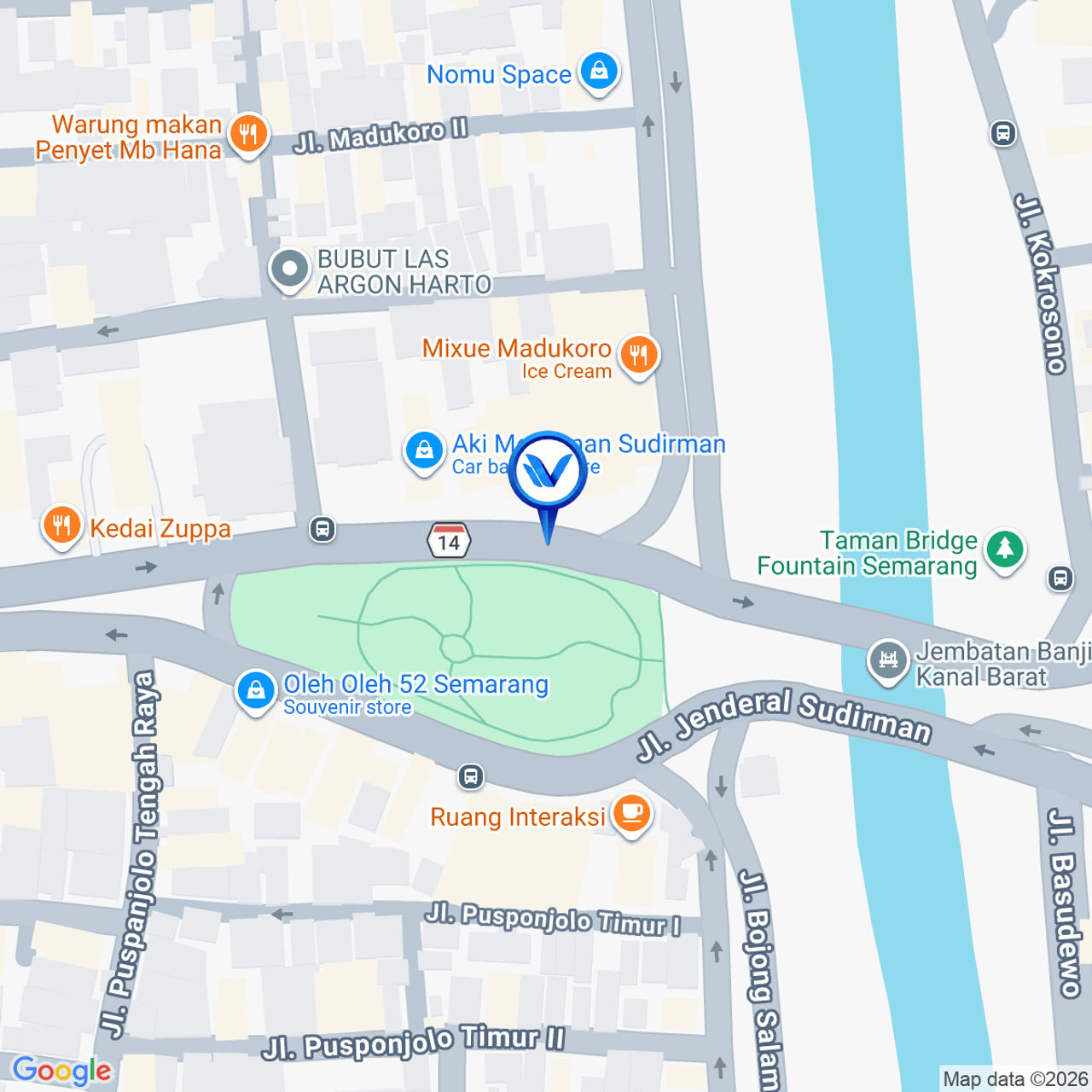 Peta Lokasi Jl. Jend. Sudirman Semarang Indah, Semarang