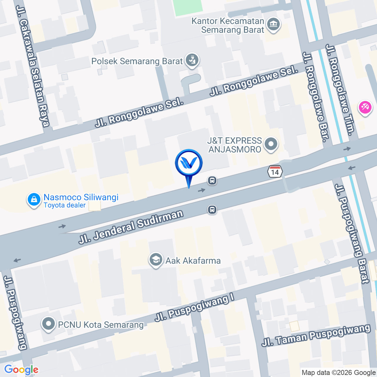 Peta Lokasi Jl. Jend. Sudirman Depan Showroom Suzuki, Semarang