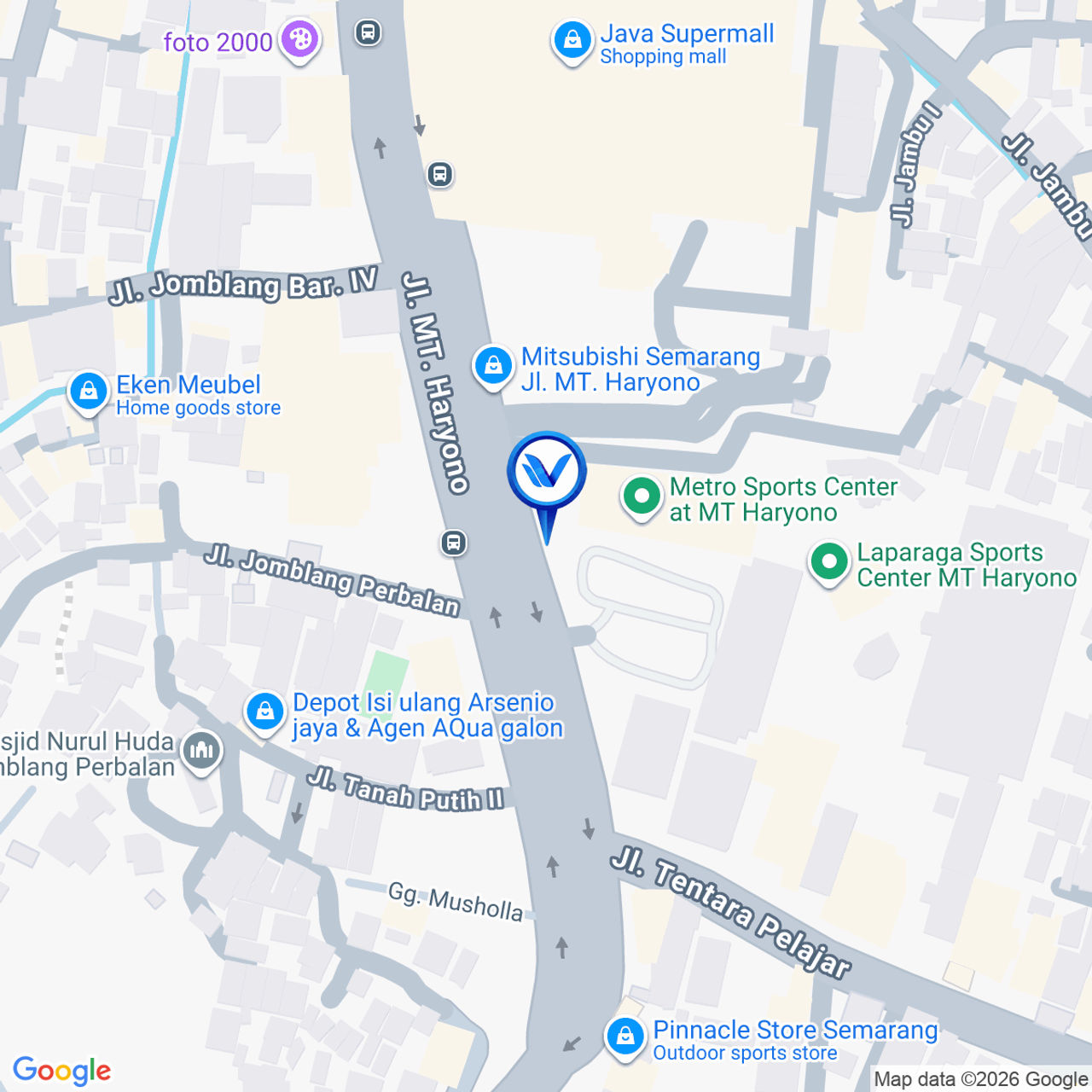 Peta Lokasi Jl. MT. Haryono Samping Java Mall, Semarang