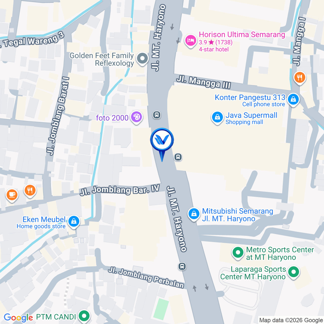 Peta Lokasi Jl. MT. Haryono Depan Java Mall, Semarang