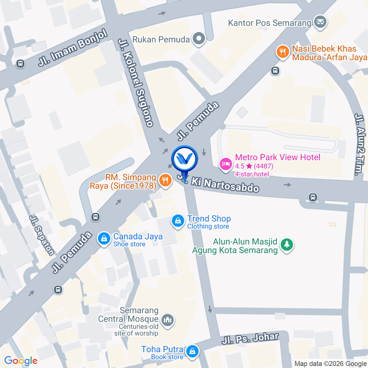 Peta Lokasi Jl. K.H. Agus Salim, (Dekat Pasar Johar), Semarang