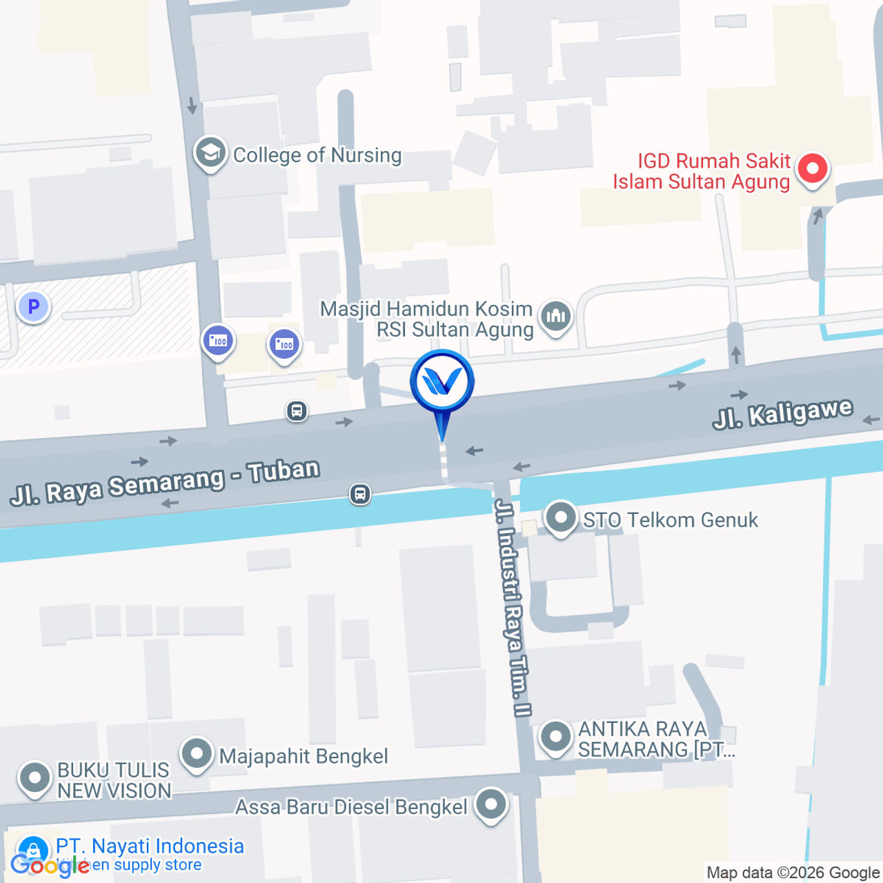Peta Lokasi Jl. Raya Kaligawe (Depan RSI Sultan Agung), Semarang
