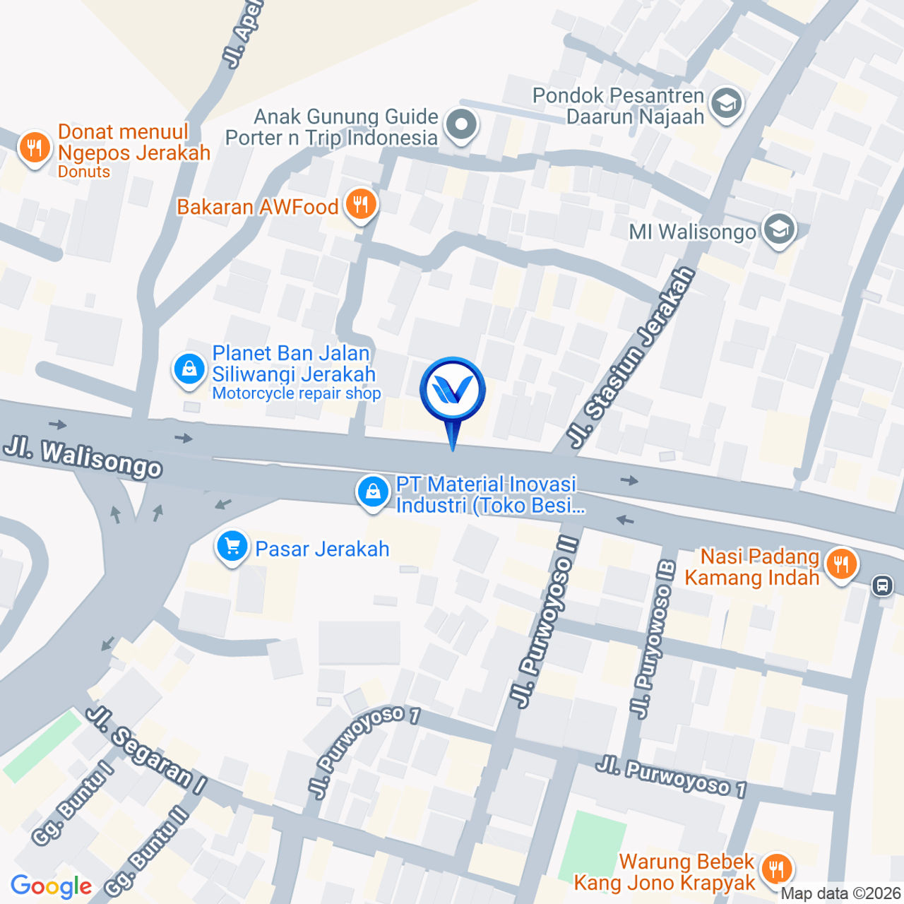 Peta Lokasi Jl. Siliwangi - Pertigaan PS. Jrakah, Semarang