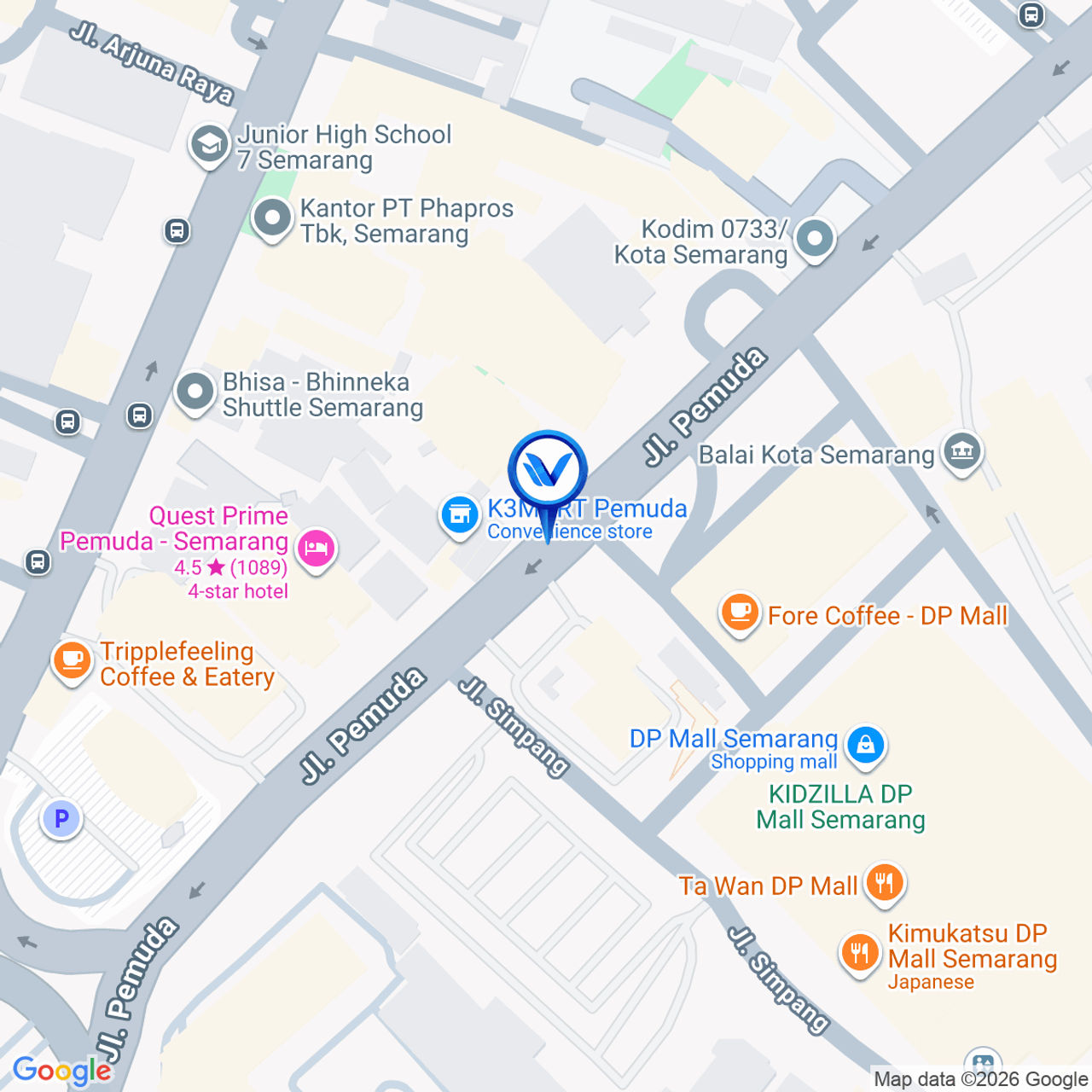 Peta Lokasi Jl. Pemuda (Depan Markobar Semarang), Semarang