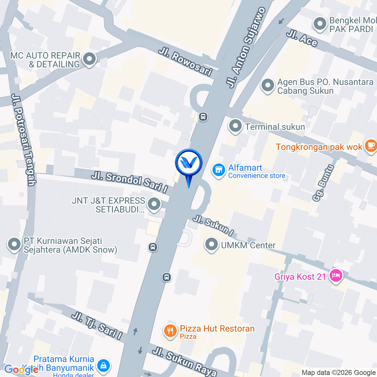 Peta Lokasi Jl. Setia Budi - Exit Tol Semarang, Semarang
