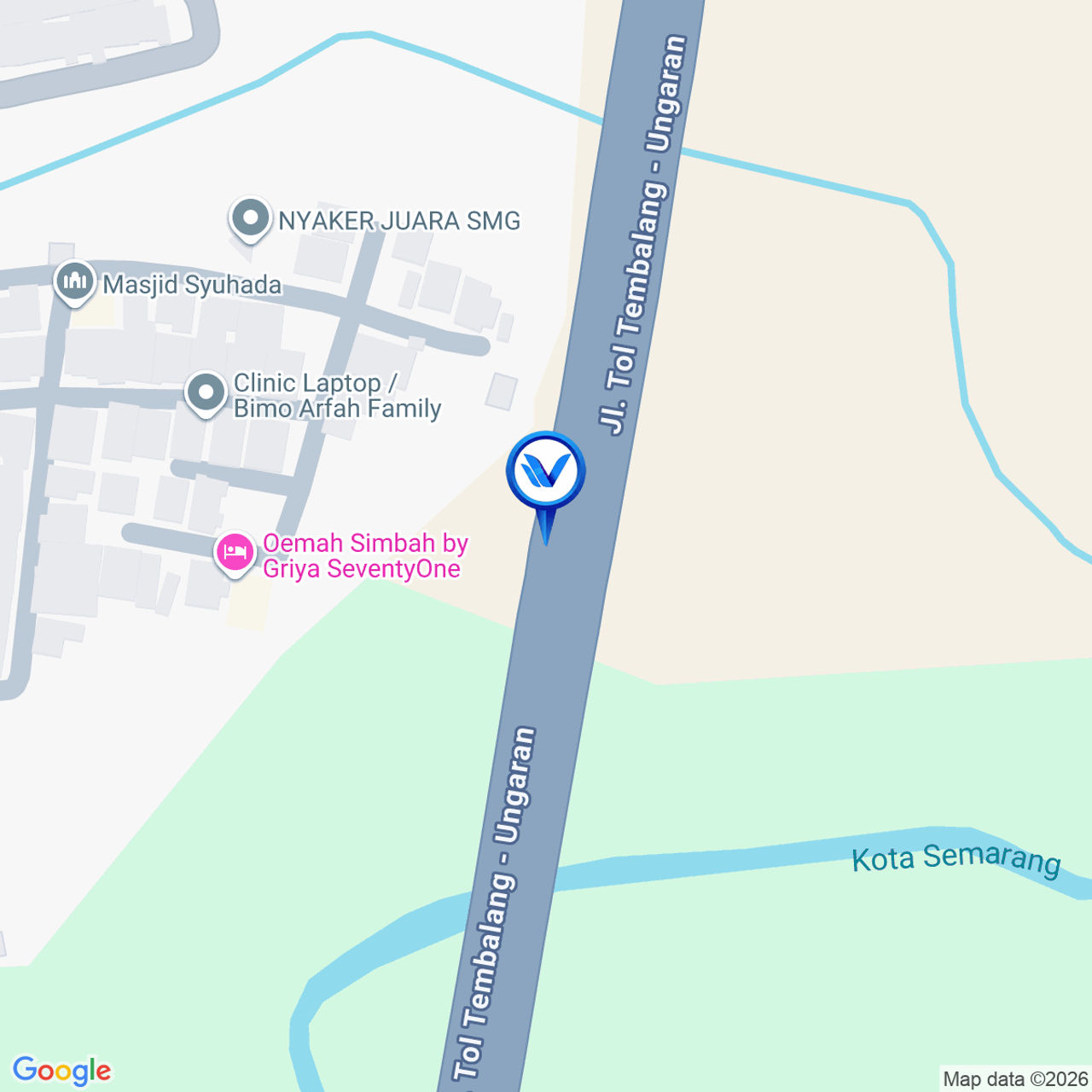 Peta Lokasi Tol Tembalang - Ungaran, Semarang