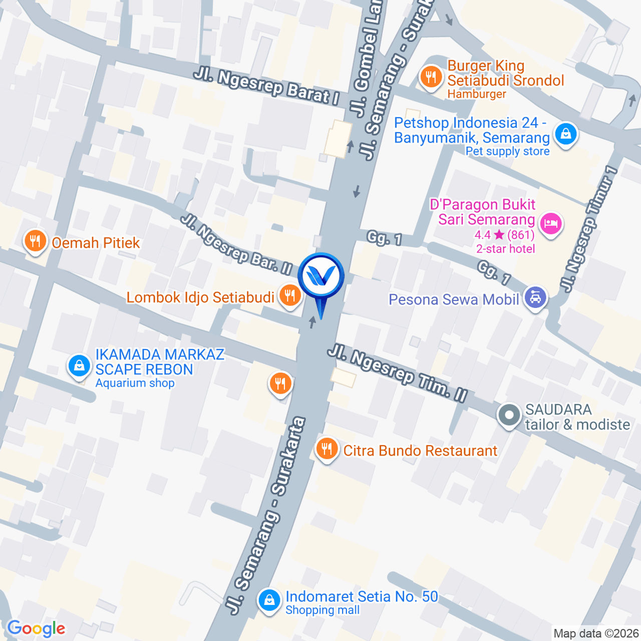 Peta Lokasi Jl. Setia Budi - Semarang, Semarang