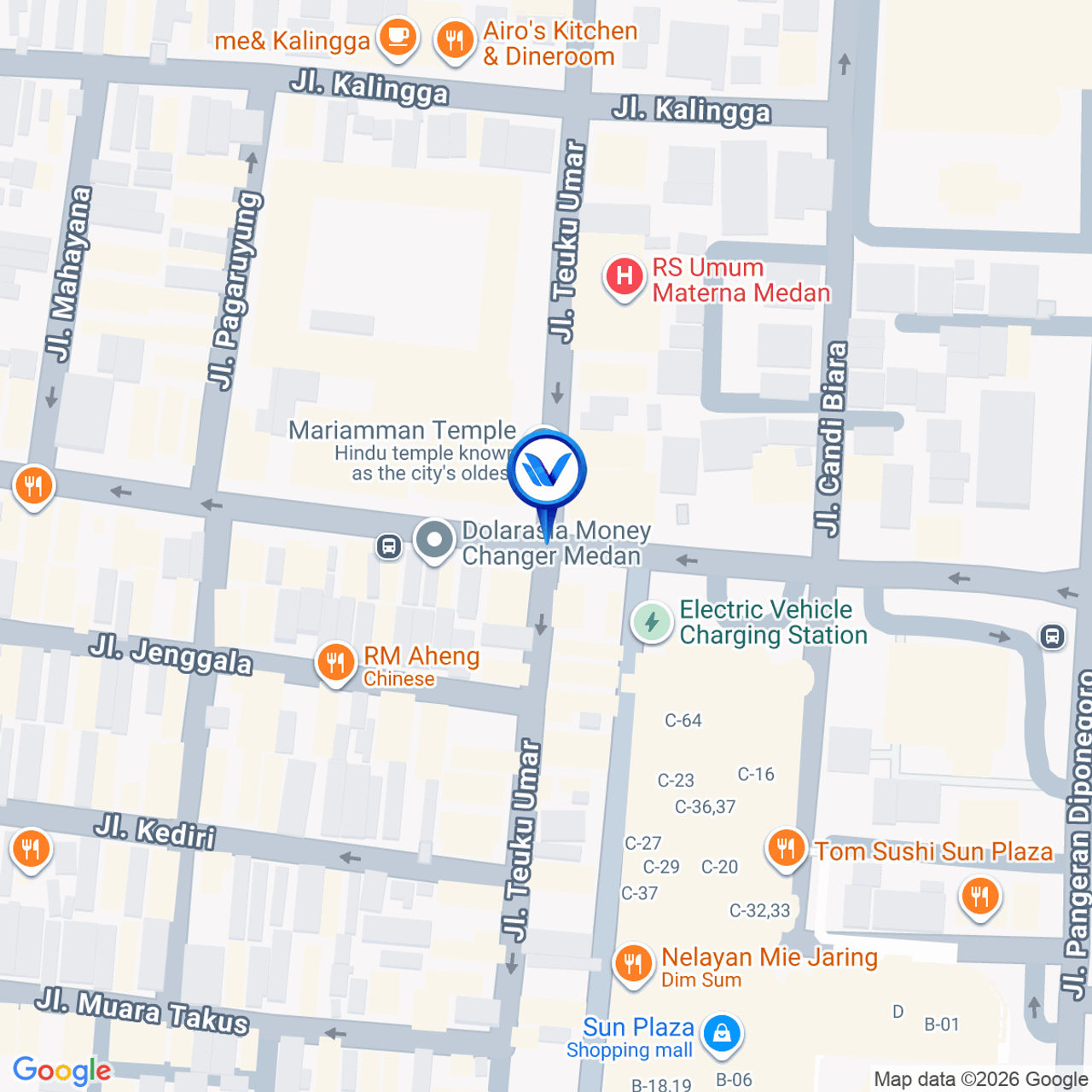 Peta Lokasi Jl. Zainul Arifin sp Teuku Umar, Medan