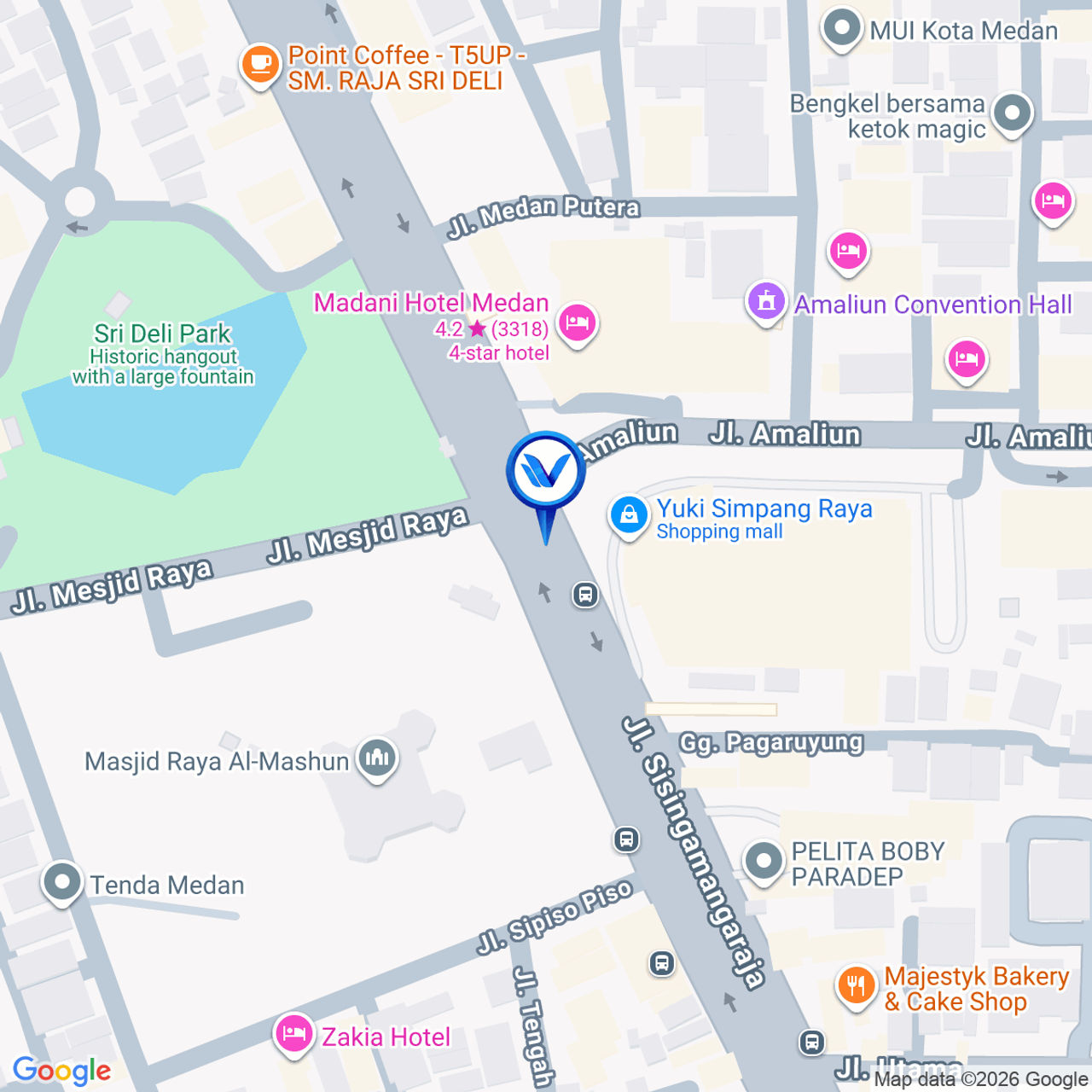 Peta Lokasi JL. SM RAJA SIMPANG AMALIUN, MEDAN