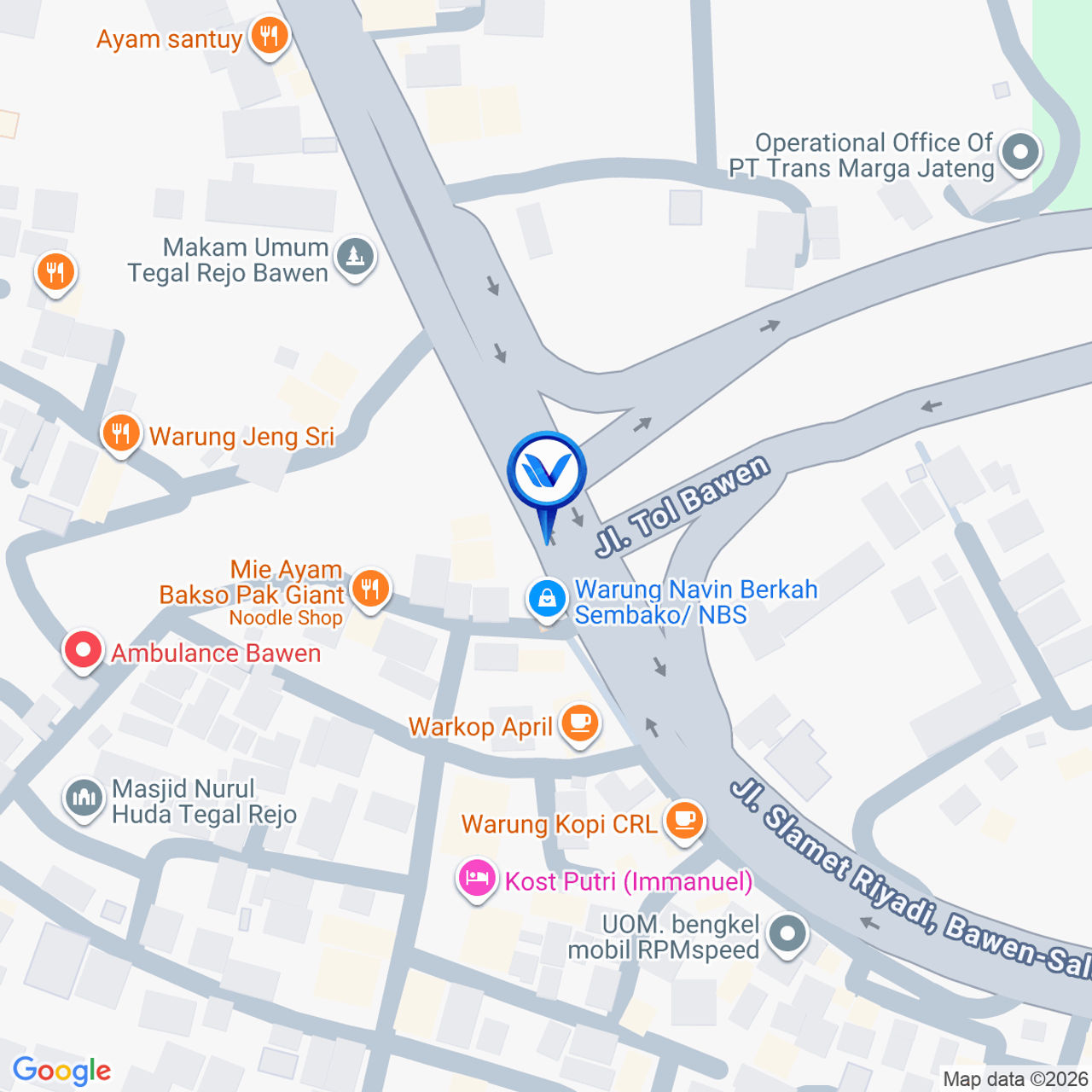 Peta Lokasi Jl. Raya Semarang - Solo (Exit Tol Bawen), Semarang