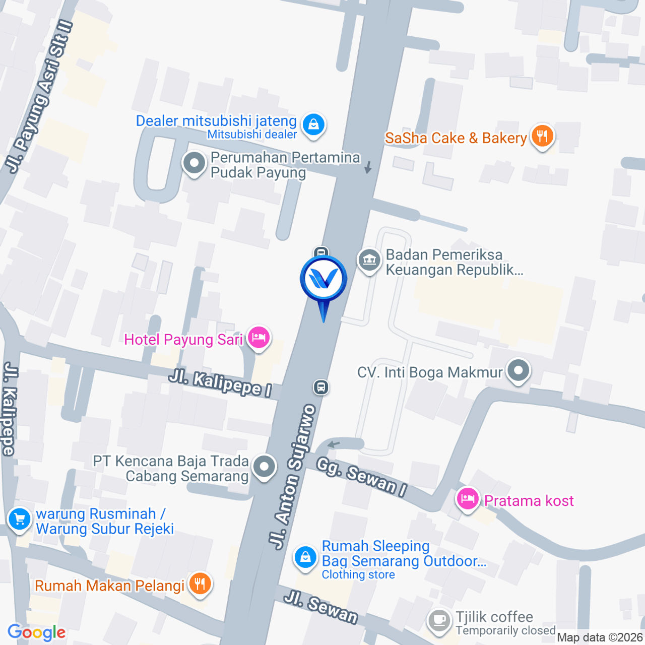 Peta Lokasi Jl. Perintis Kemerdekaan depan BPK, Semarang
