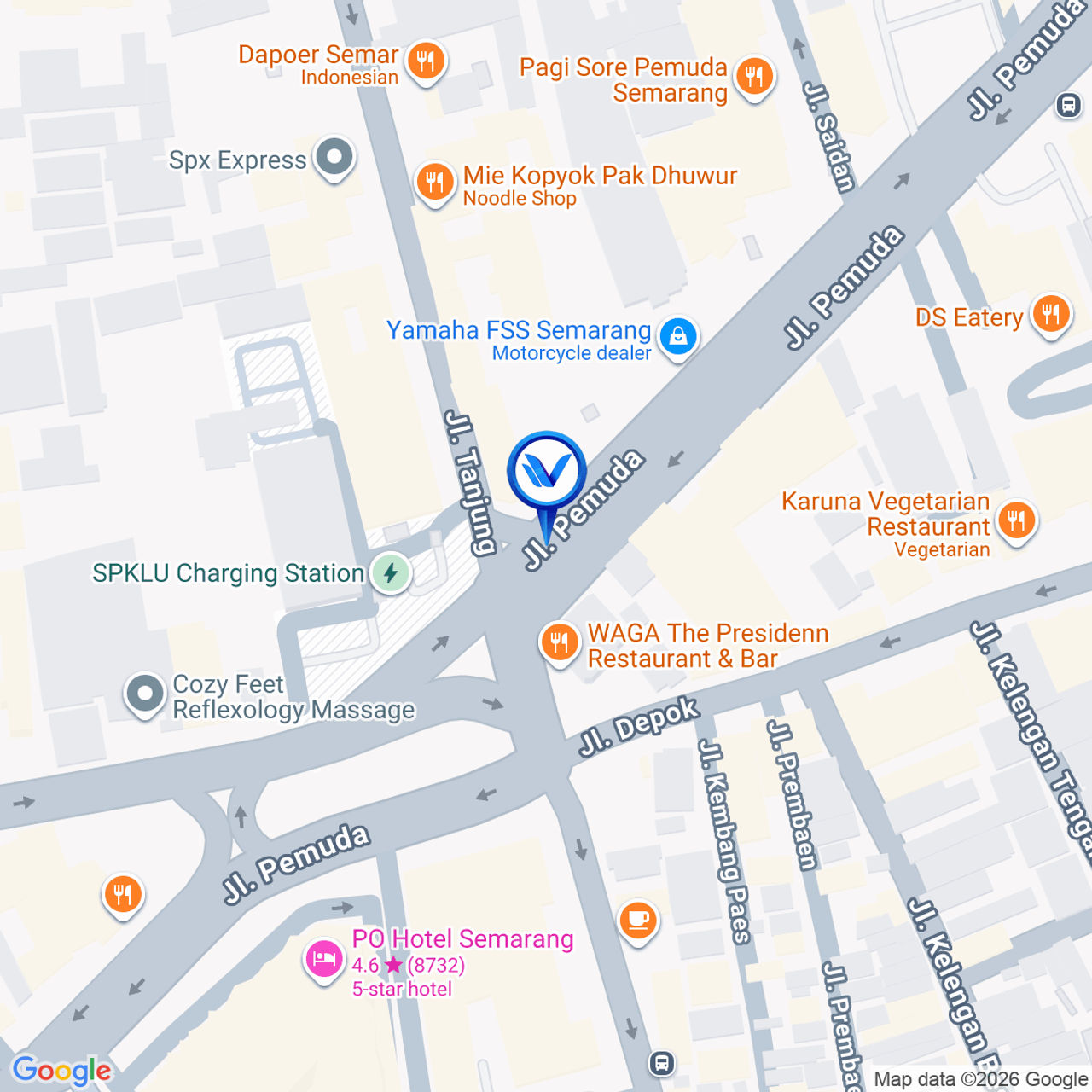 Peta Lokasi Jl. Pemuda/Tanjung, Semarang