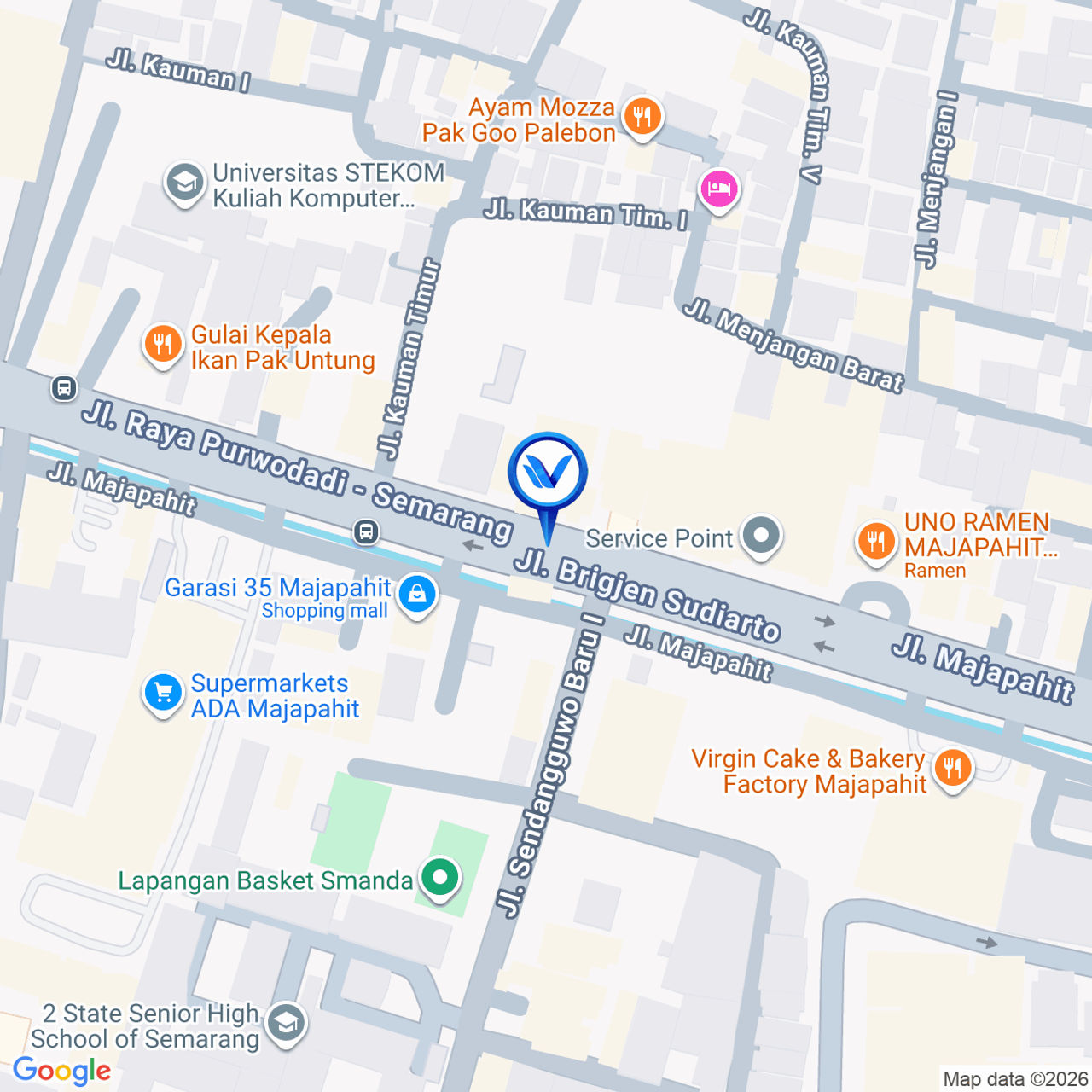 Peta Lokasi Jl. Brigjend Sudiarto (Toko Ada), Semarang