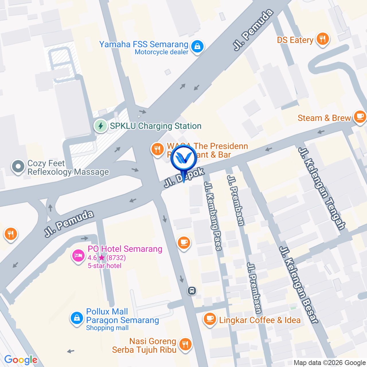 Peta Lokasi Jl. Pemuda (Toko Diana Jam 1), Semarang