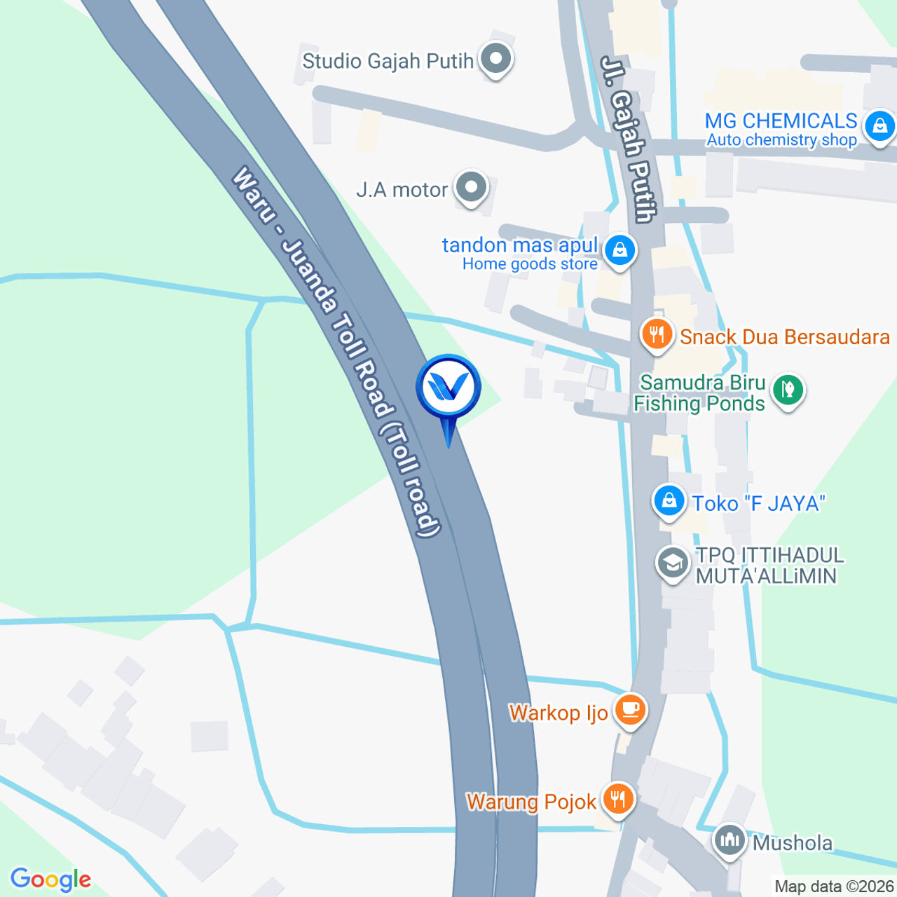 Peta Lokasi Jl. Tol Waru - Juanda, Sidoarjo
