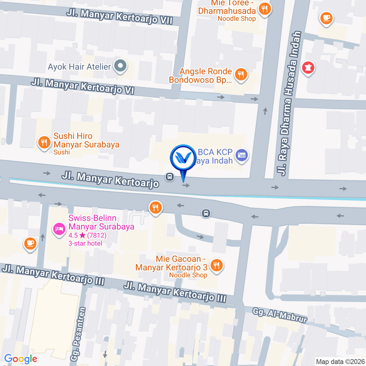 Peta Lokasi Jl. Manyar Kertoarjo (Home Cooking), Surabaya