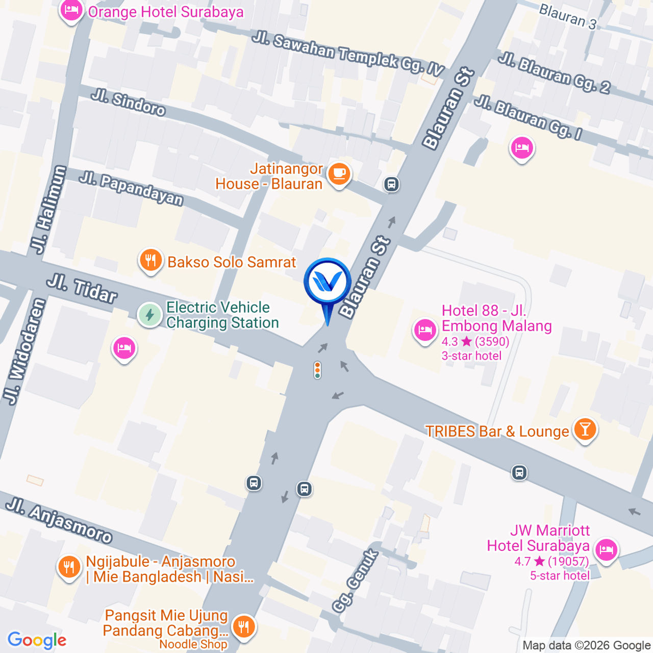 Peta Lokasi Jl. Embong Malang, Surabaya