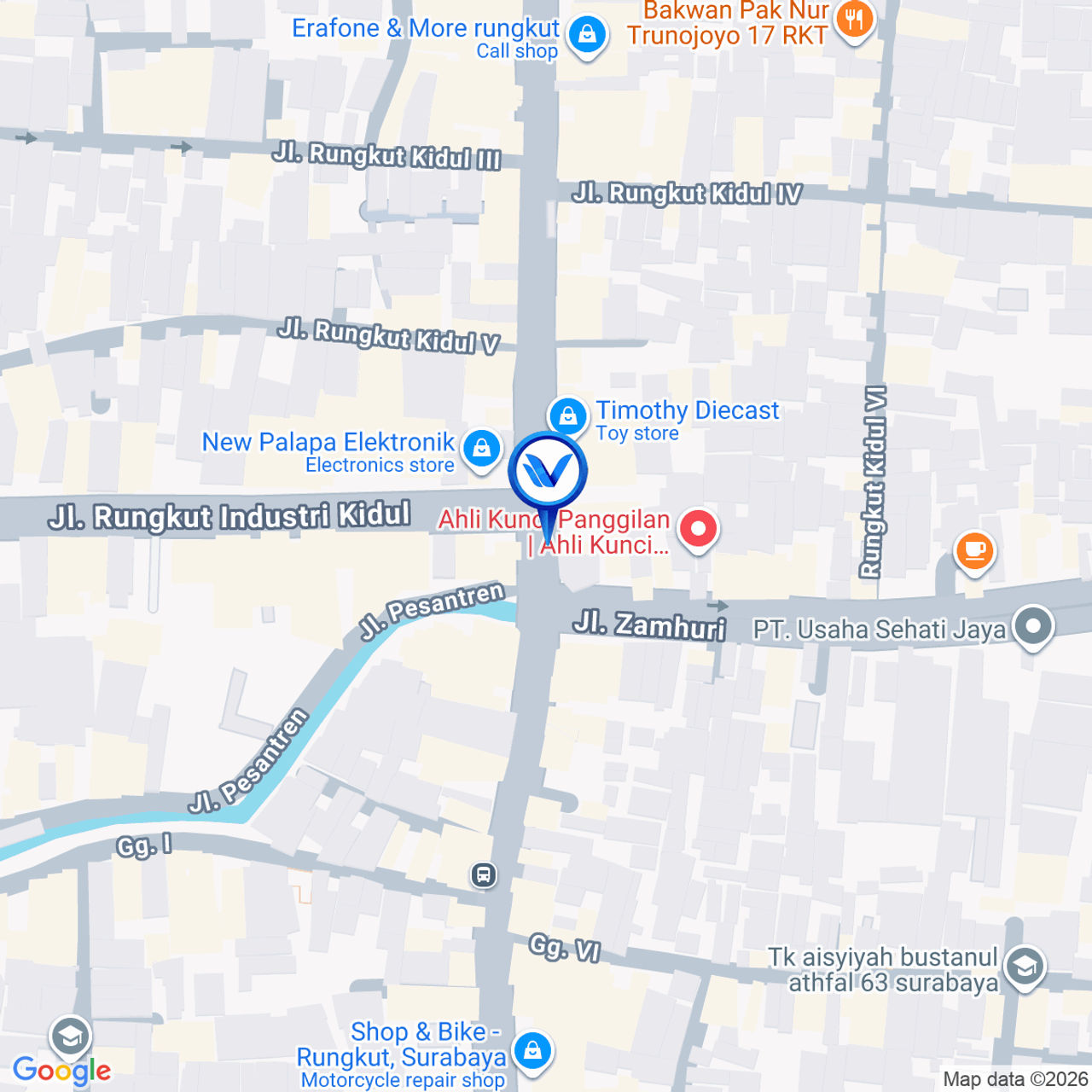 Peta Lokasi Jl. Kalirungkut SIER, Surabaya