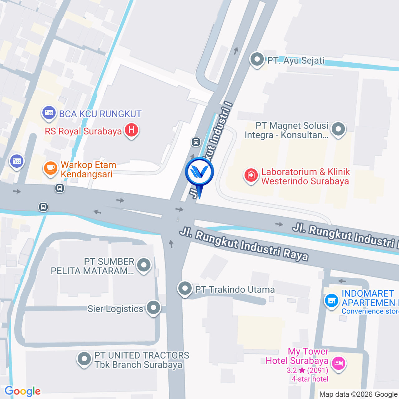 Peta Lokasi Jl. Rungkut Industri Raya I Depan Ruko Section One, Surabaya