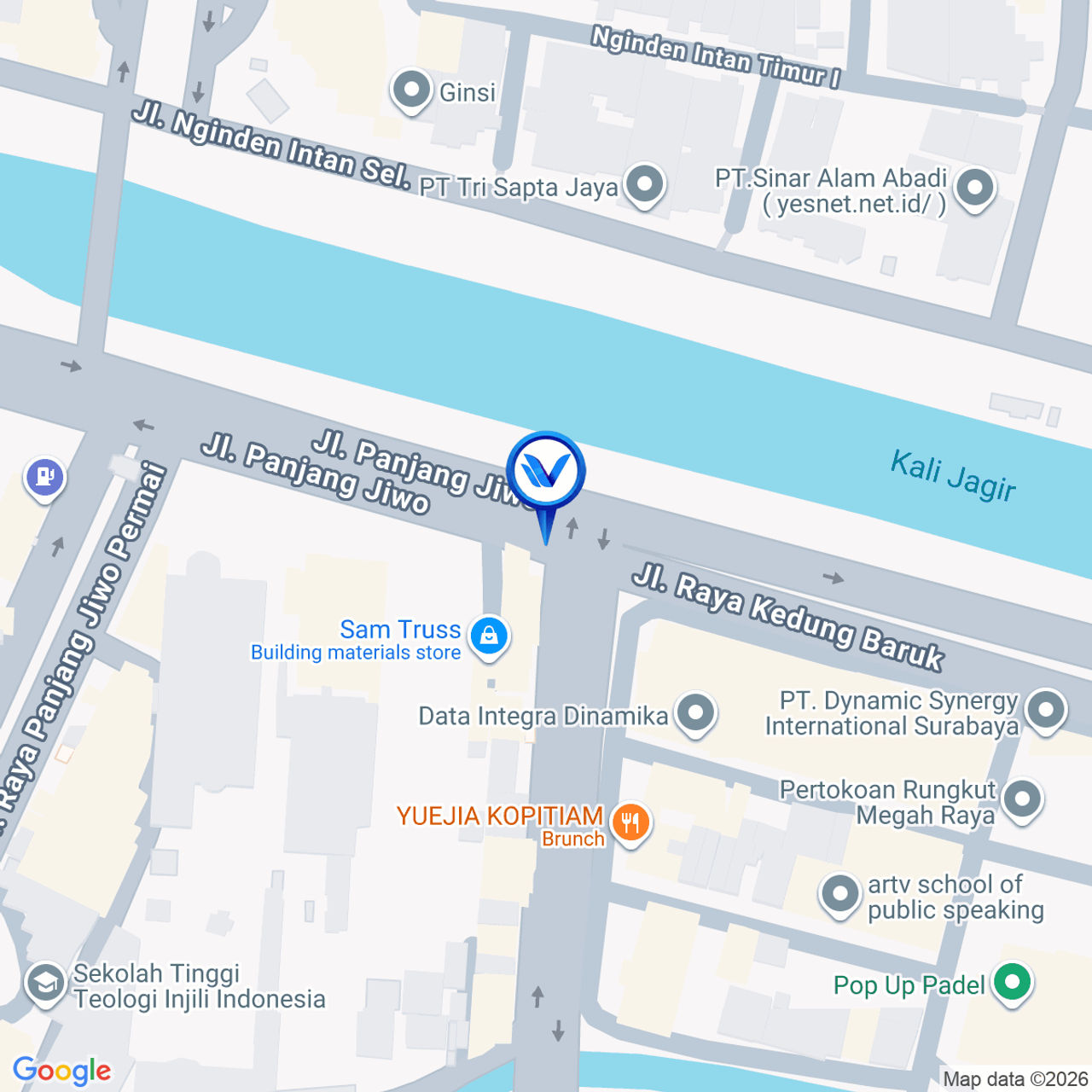 Peta Lokasi Jl. Kalirungkut, Surabaya