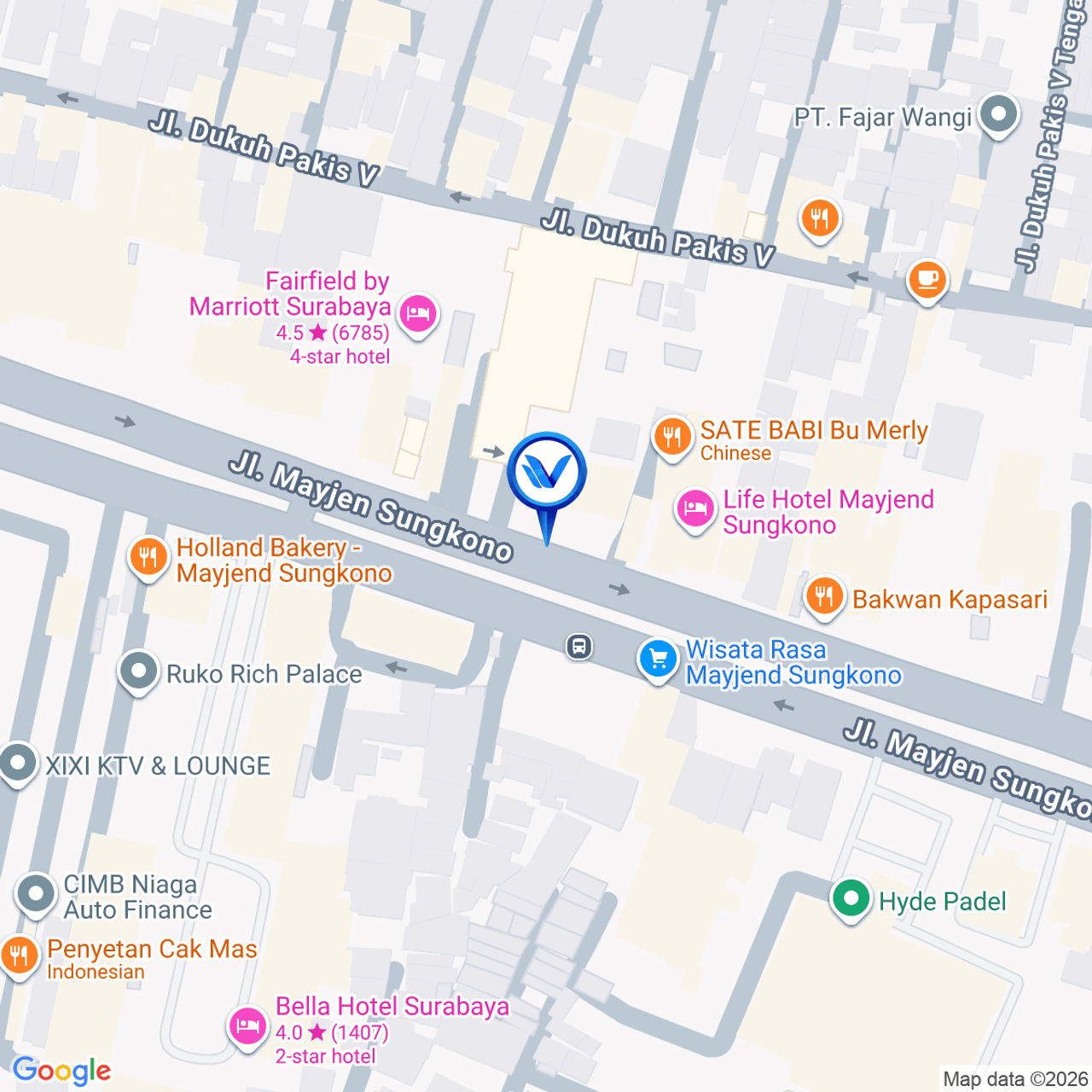 Peta Lokasi Jl. Mayjend Sungkono (dekat Skyland Tower), Surabaya