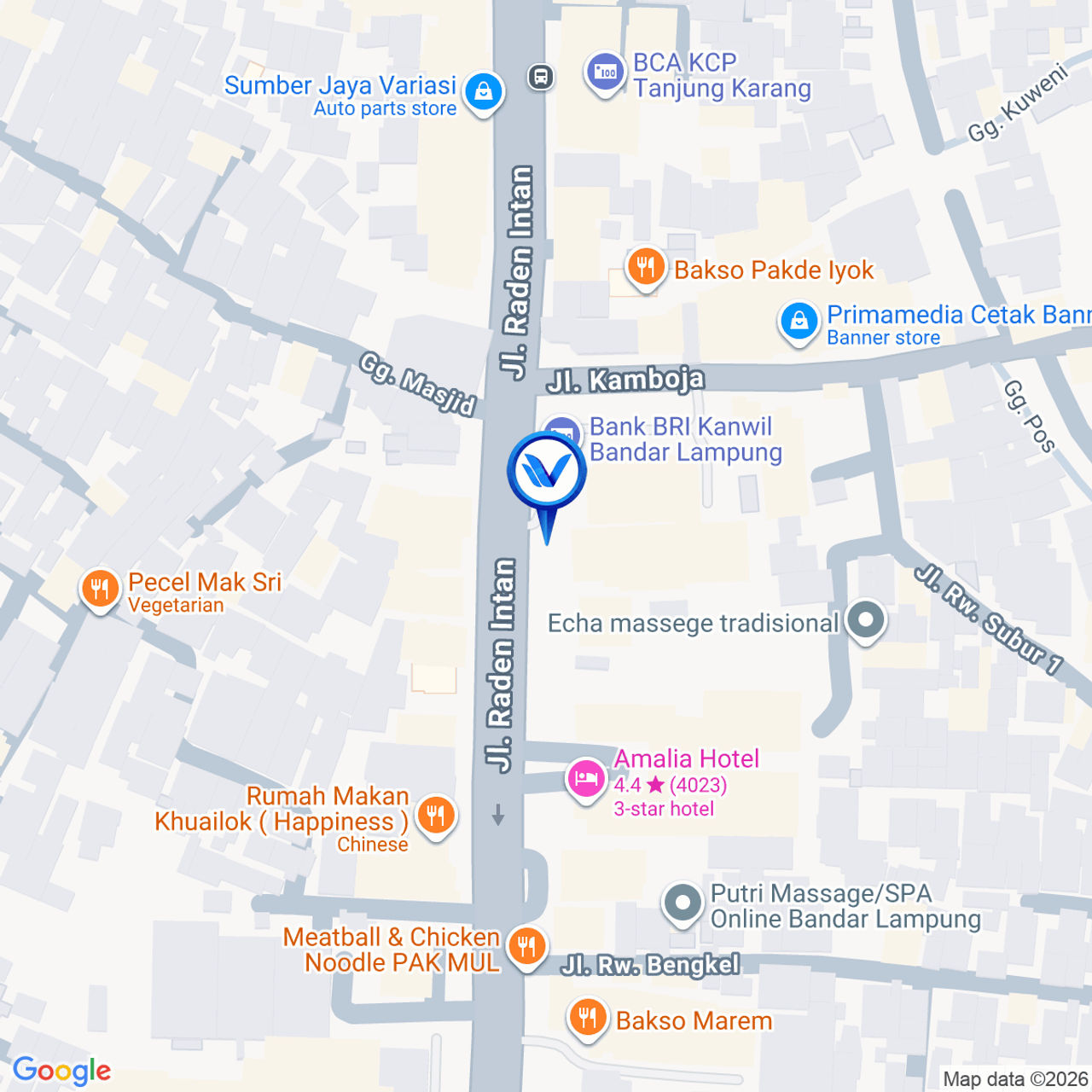 Peta Lokasi Jl. Raden Intan (Dekat Toko Istana Jaya), Bandar Lampung