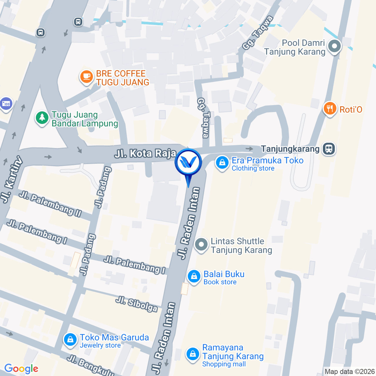 Peta Lokasi JL. RADEN INTAN DEPAN RAMAYANA DEPT STORE / PASAR TENGAH, BANDAR LAMPUNG