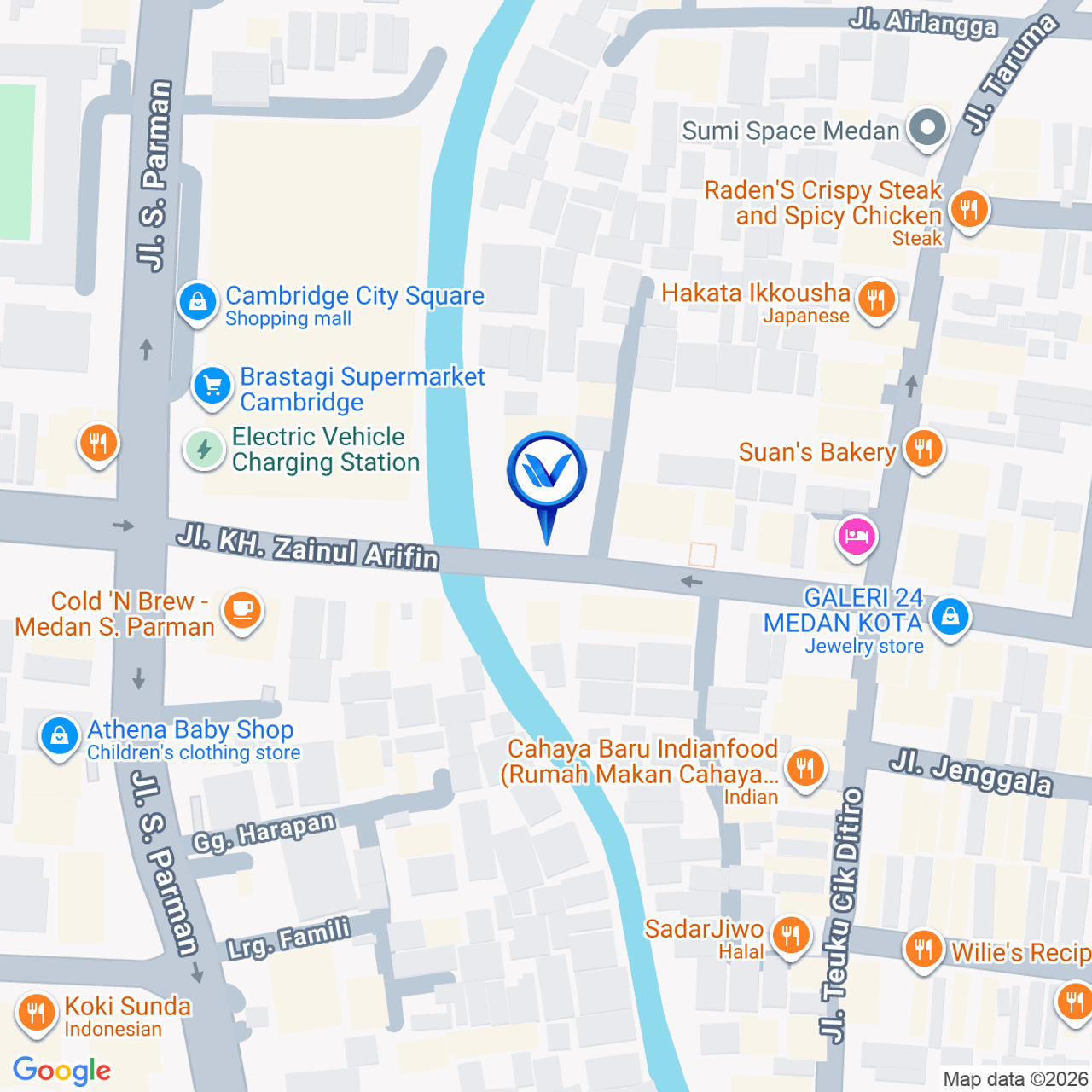 Peta Lokasi Jl. Zainul Arifin (Karaoke NAV), Medan