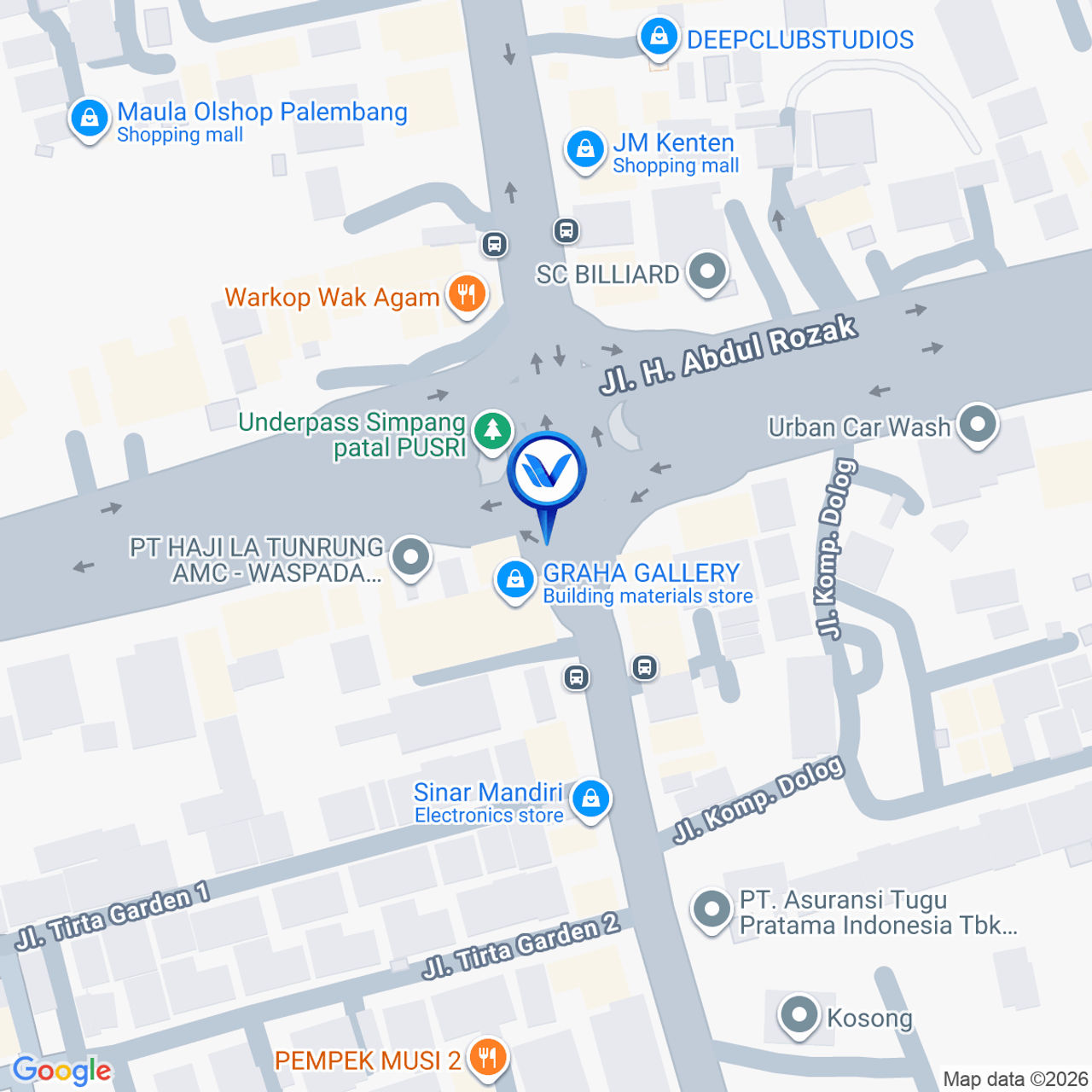 Peta Lokasi JL. AKBP CEK AGUS (SIMPANG PATAL), PALEMBANG