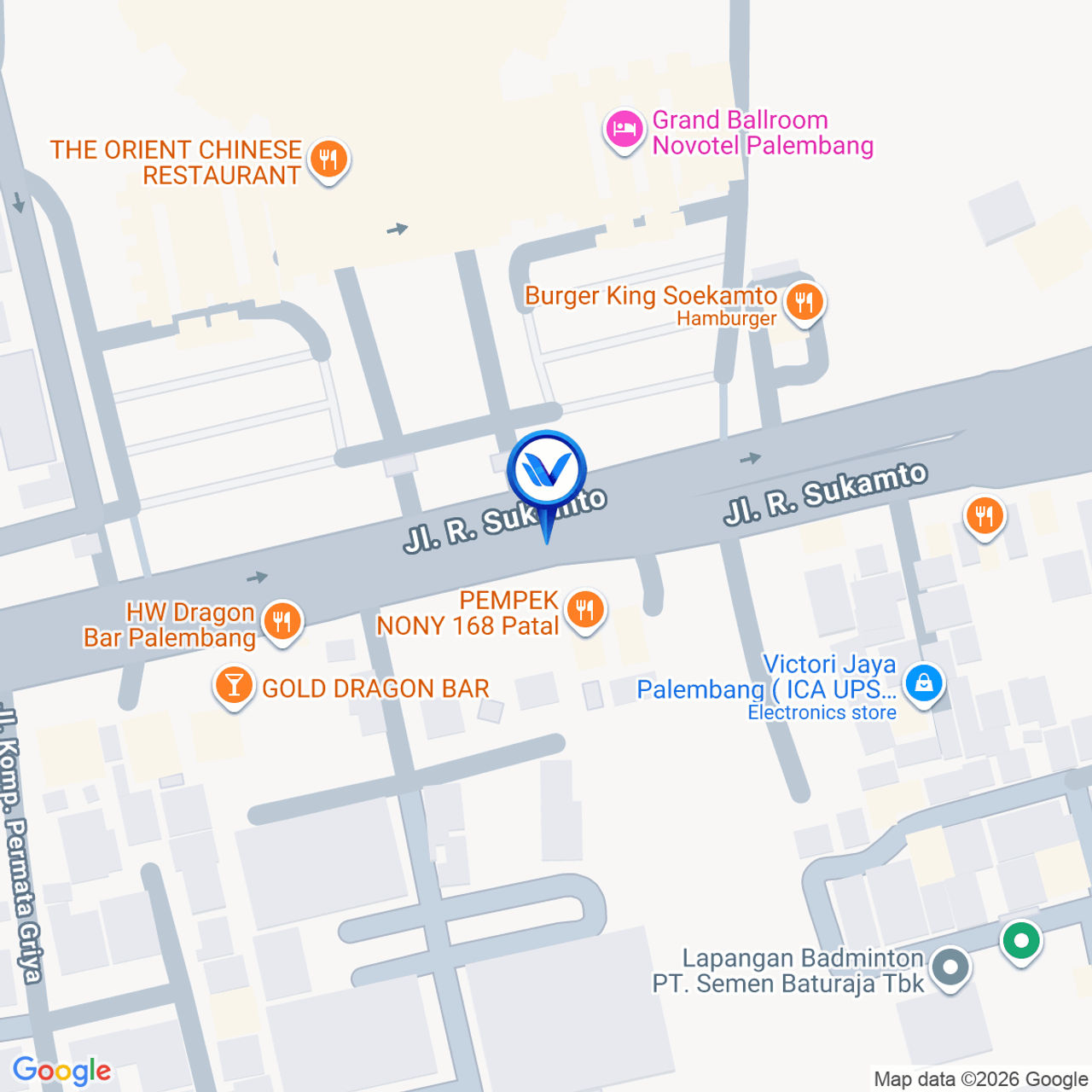 Peta Lokasi JL. R SUKAMTO (DEPAN PEMPEK NONI), PALEMBANG