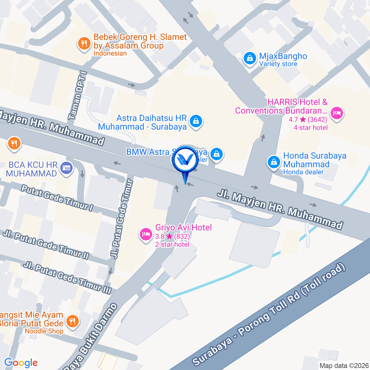 Peta Lokasi Jl. Mayjen HR. Muhammadc1-75 (Putat Gede), Surabaya