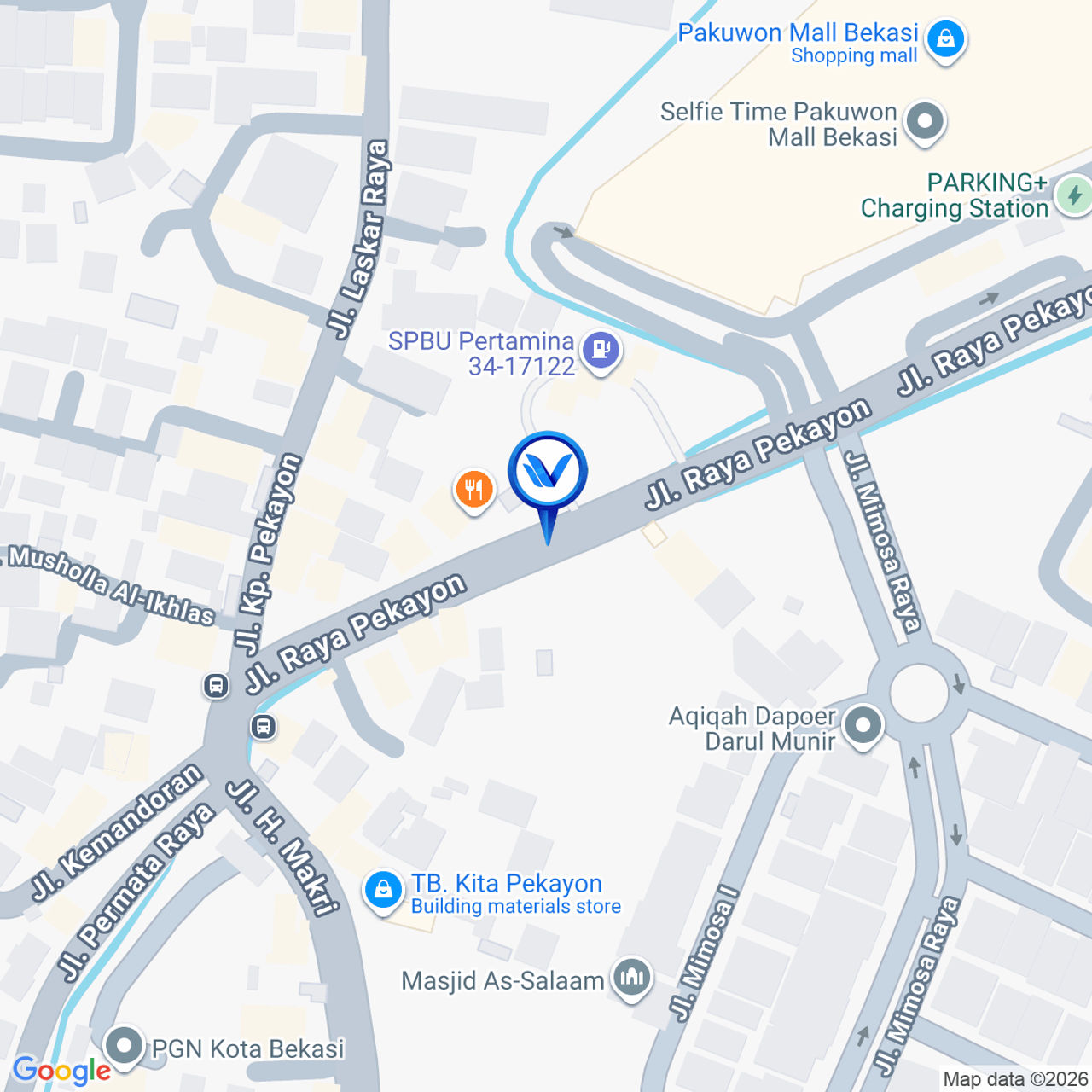 Peta Lokasi Jl. Raya Pekayon (Depan SPBU), Bekasi