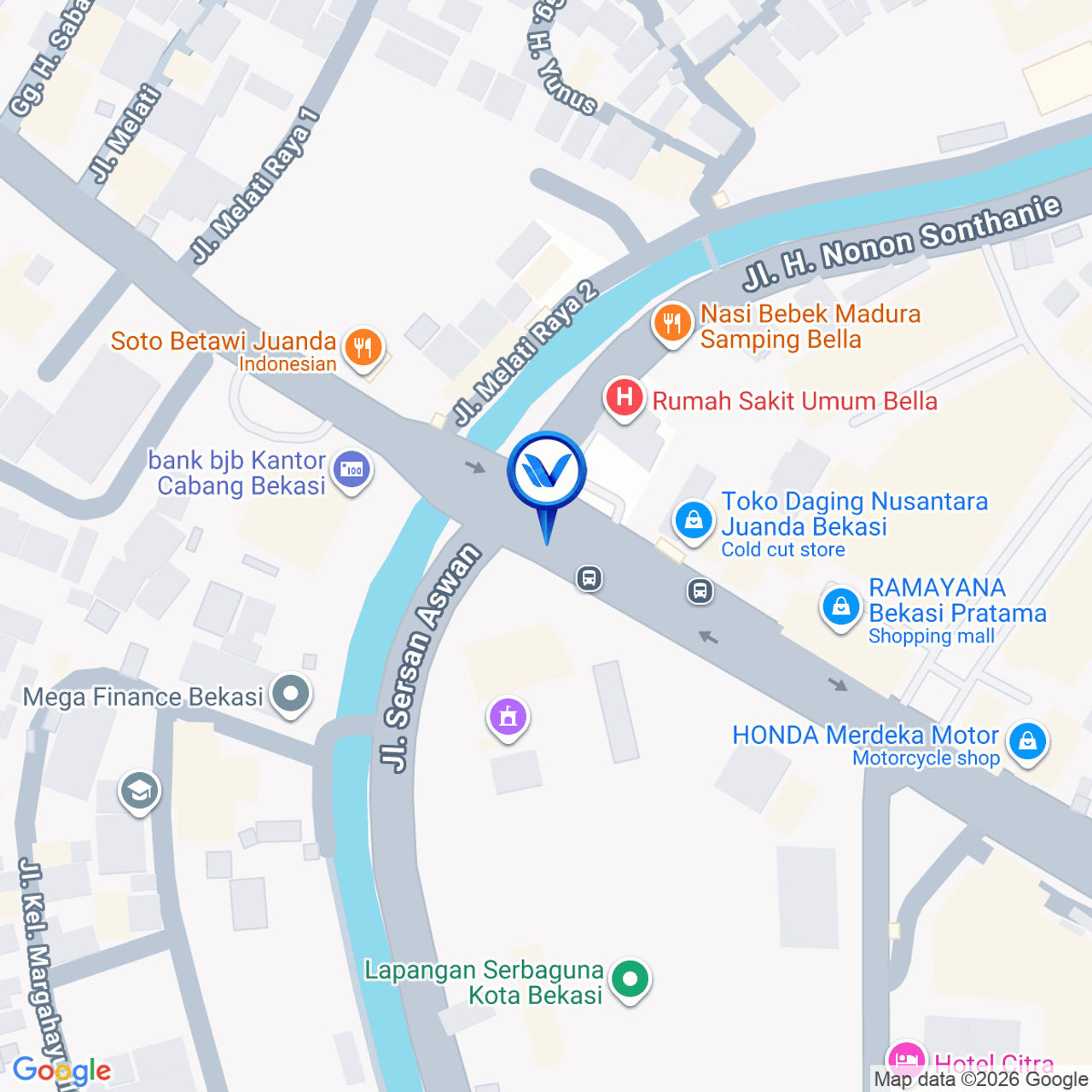 Peta Lokasi Jl. Ir Juanda (RS Bella), Bekasi