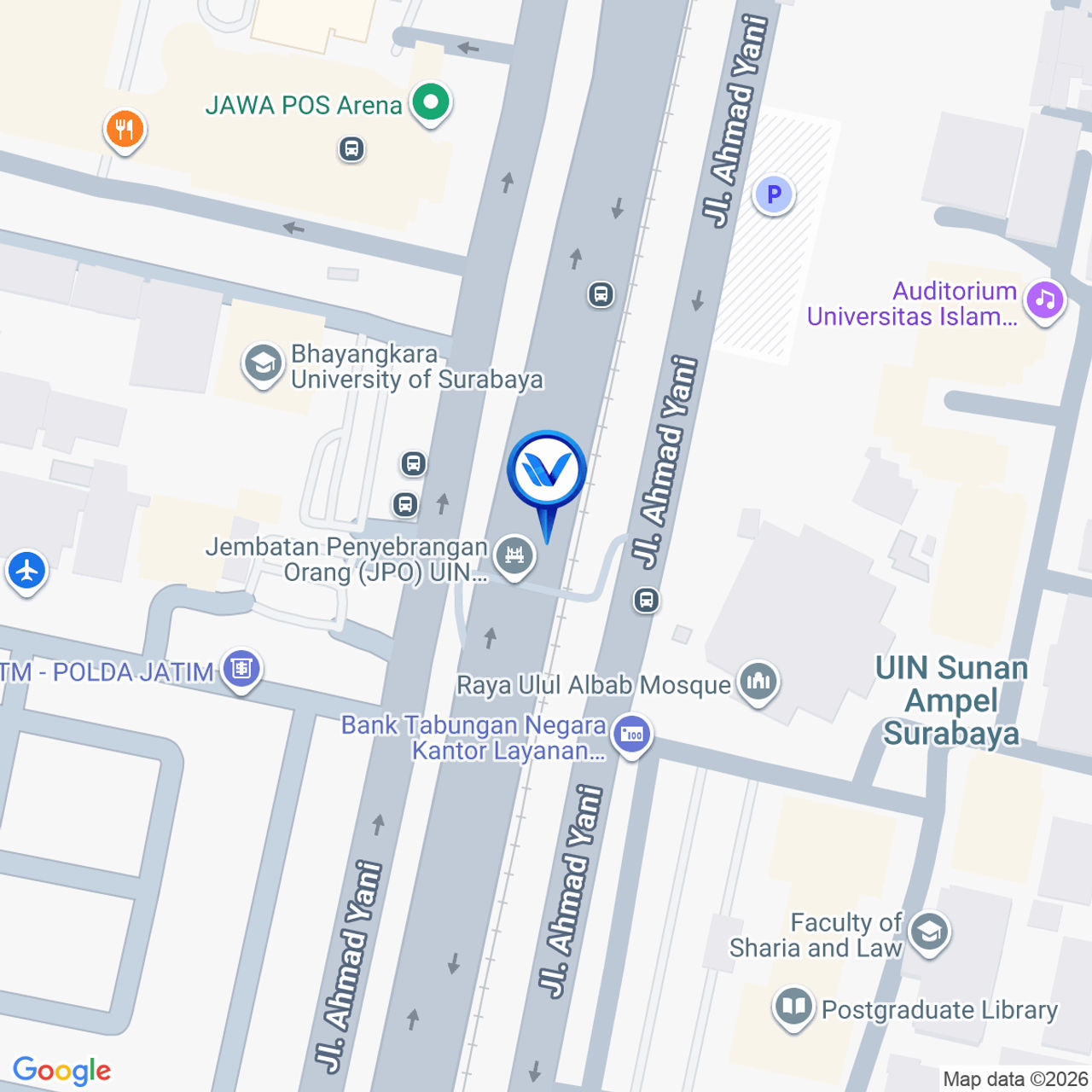 Peta Lokasi Jl. A. Yani 157 (Depan Graha Pena), Surabaya