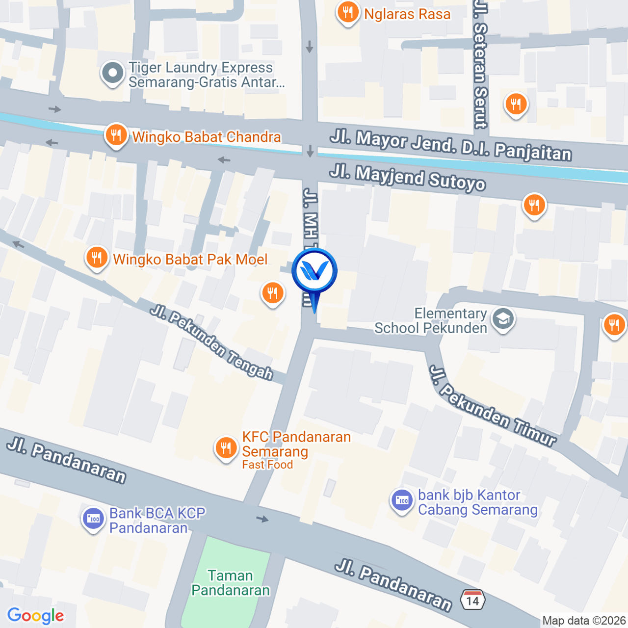 Peta Lokasi Jl. Thamrin Samping Pekunden, Semarang