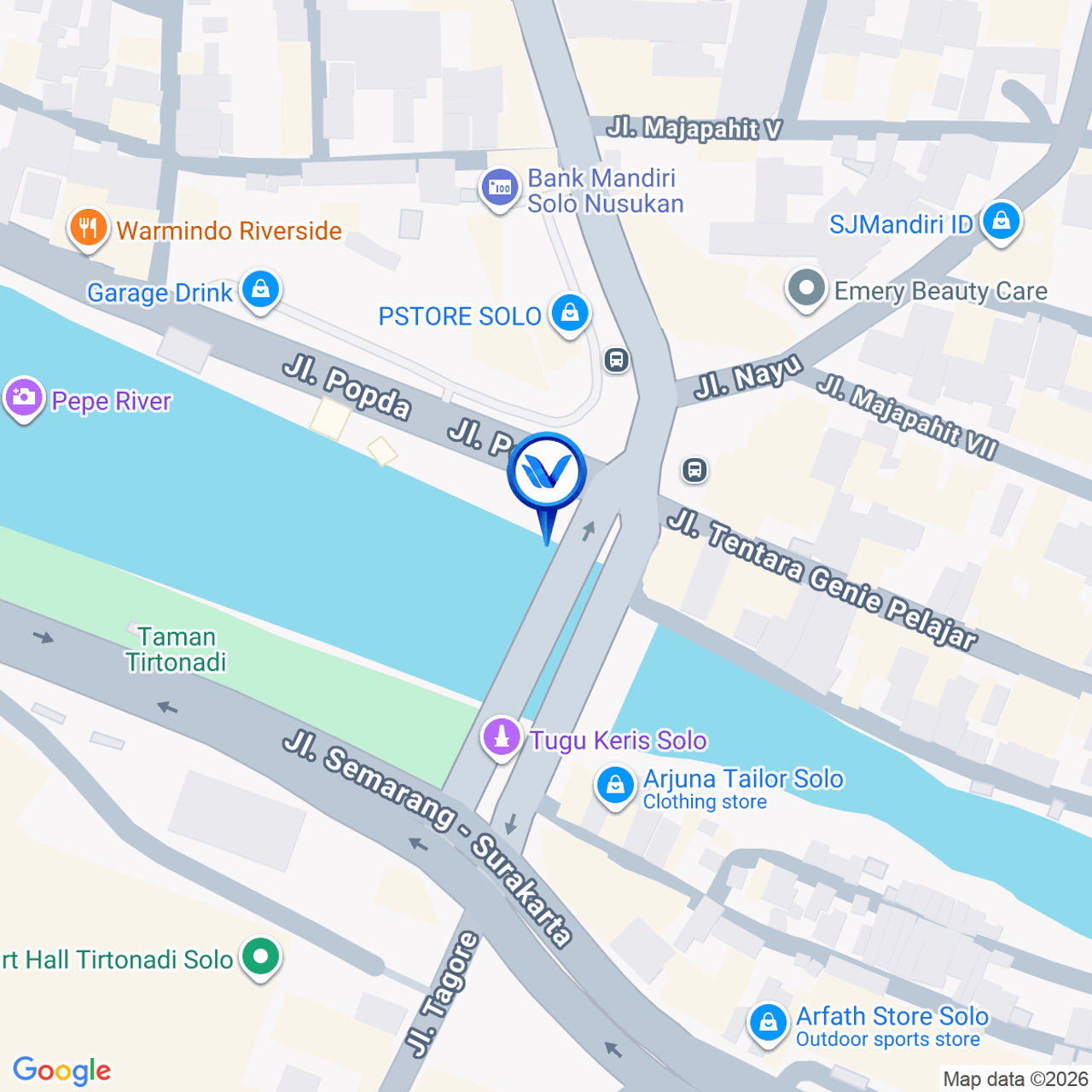 Peta Lokasi Jl. P. Tendean Tugu Keris depan Terminal Tirtonadi, Solo